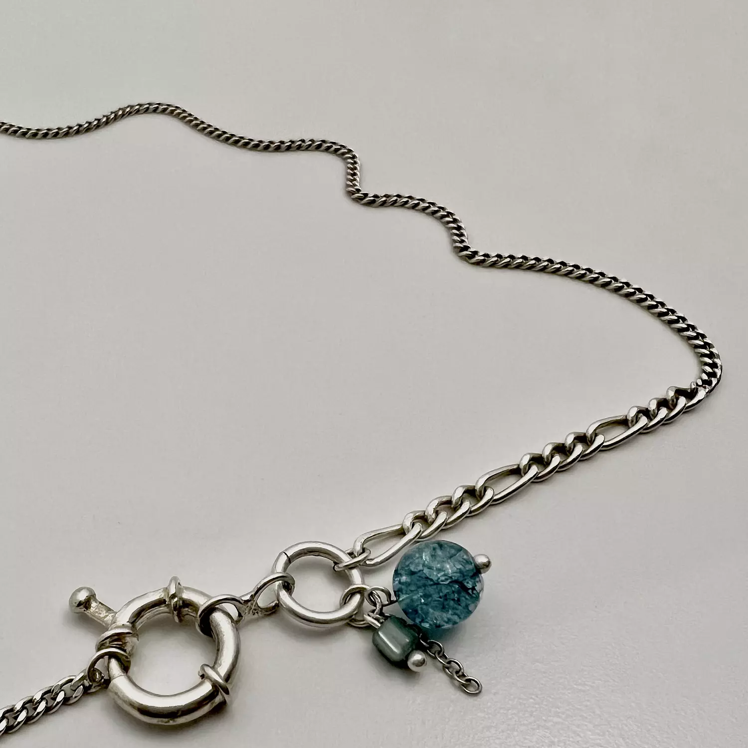 Blue quartz necklace  2