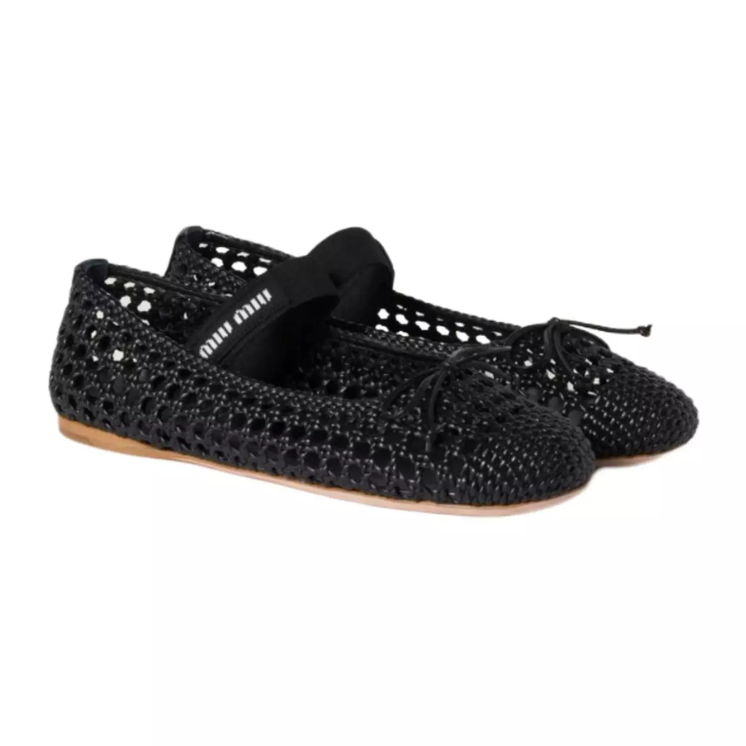 Miu miu Woven nappa leather ballerinas hover image
