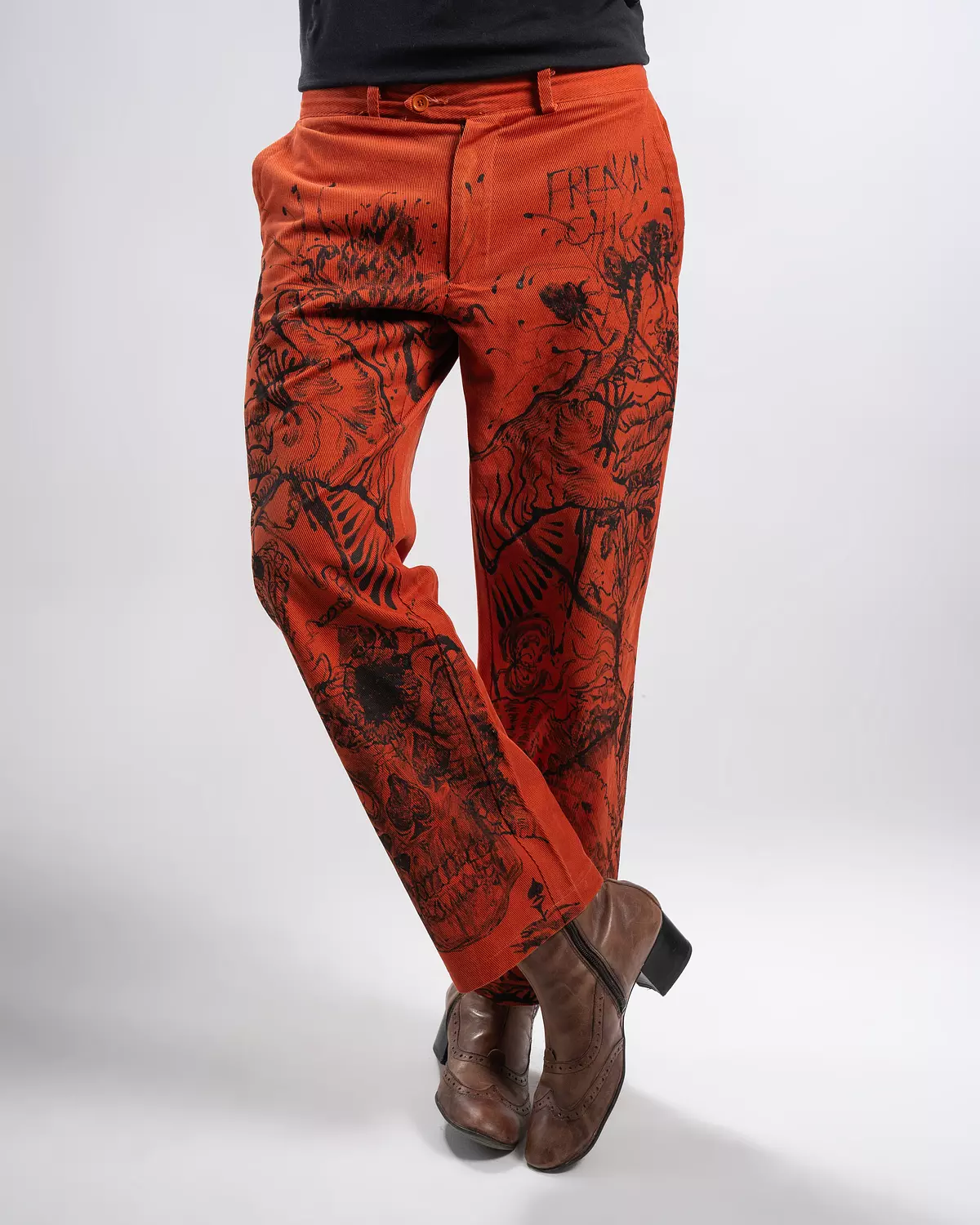 "Land of beauty &mold" hand-painted pants 2