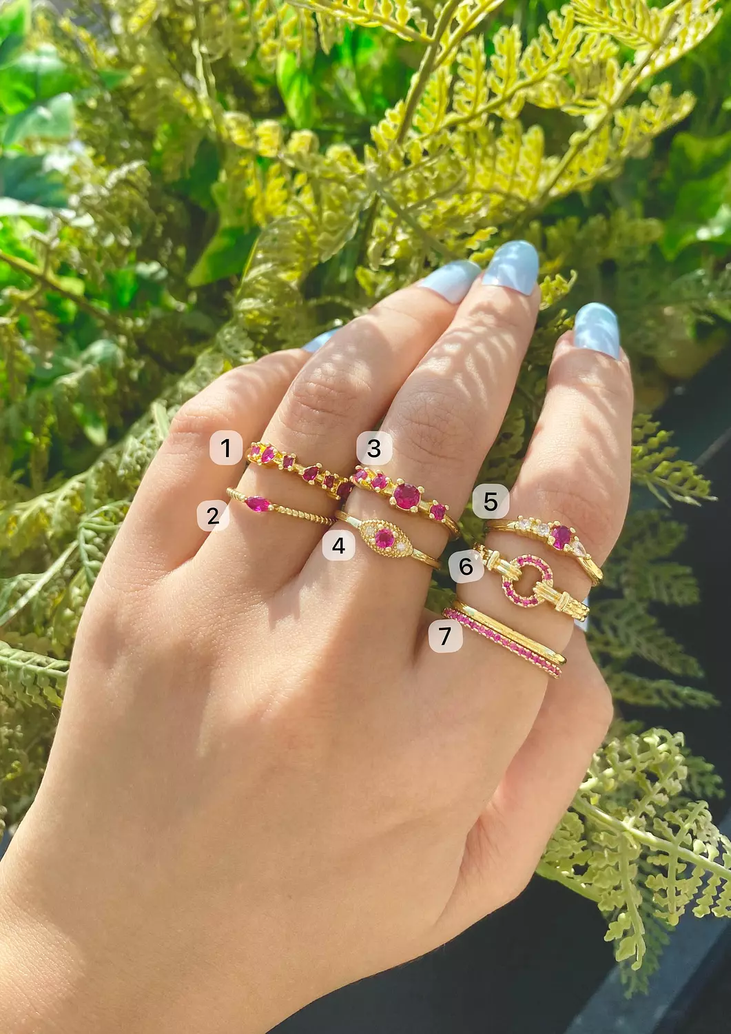 Pink tiny rings 1
