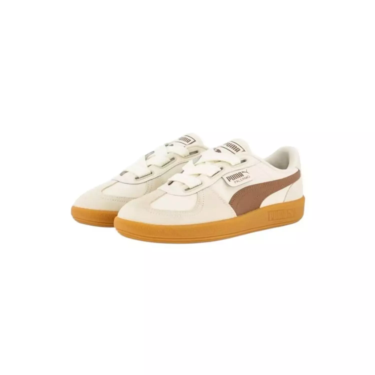 PUMA Palermo Wide Lace Sd ‘Frosted Ivory Brown Mushroom 3