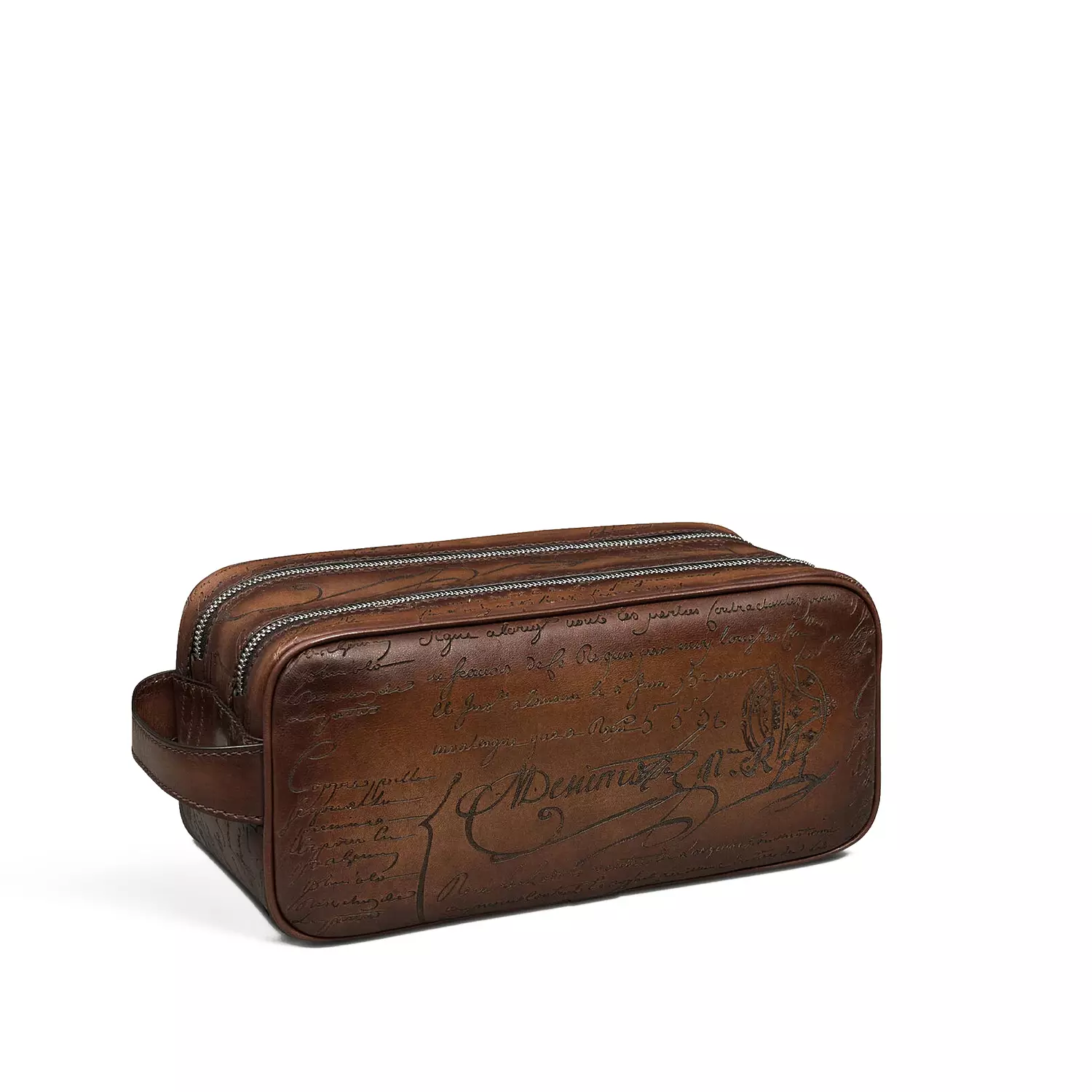 Berluti Formula 1003 Scritto Venezia leather wash bag hover image