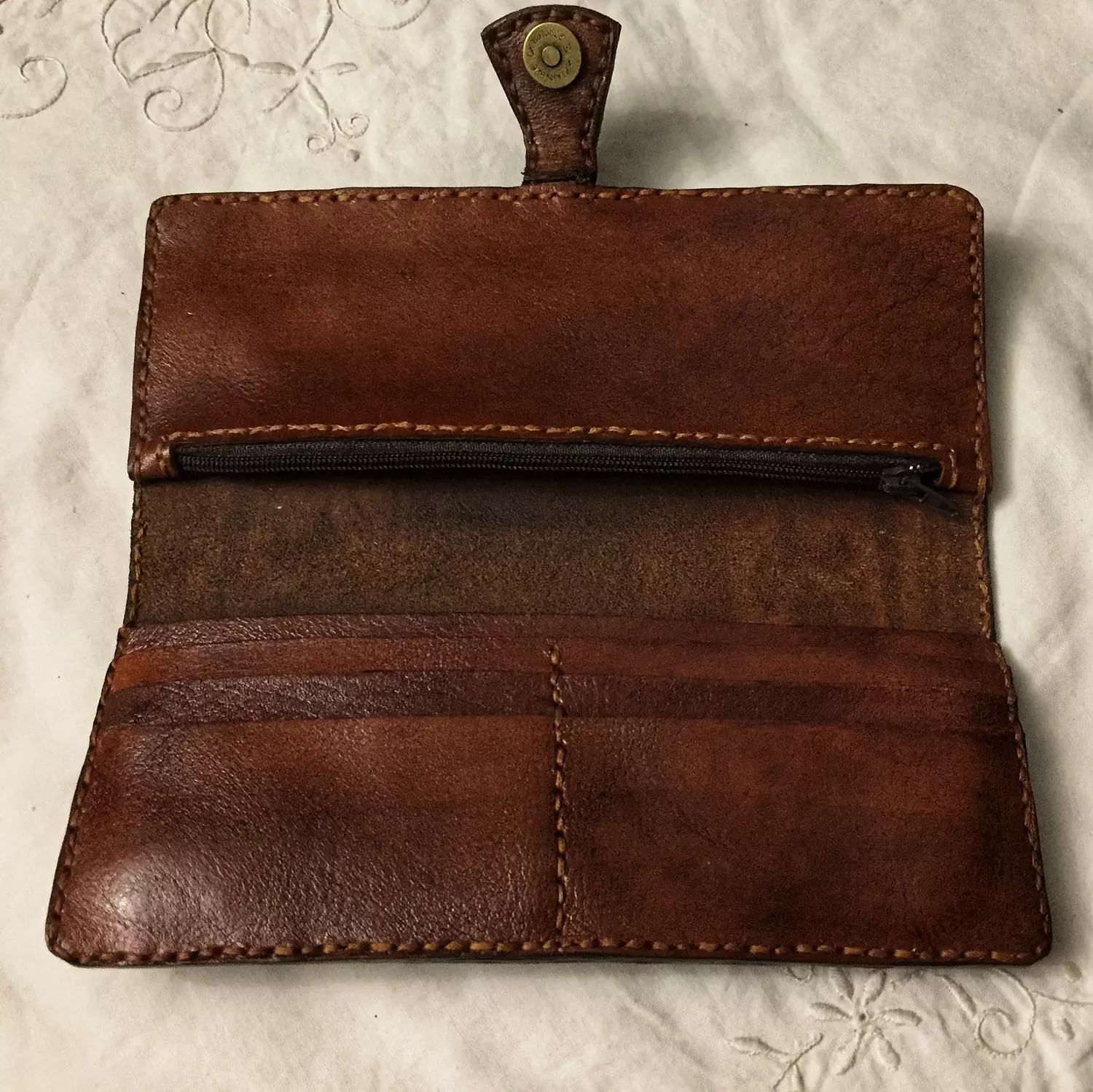 Art Nouveau bloom long leather wallet 4