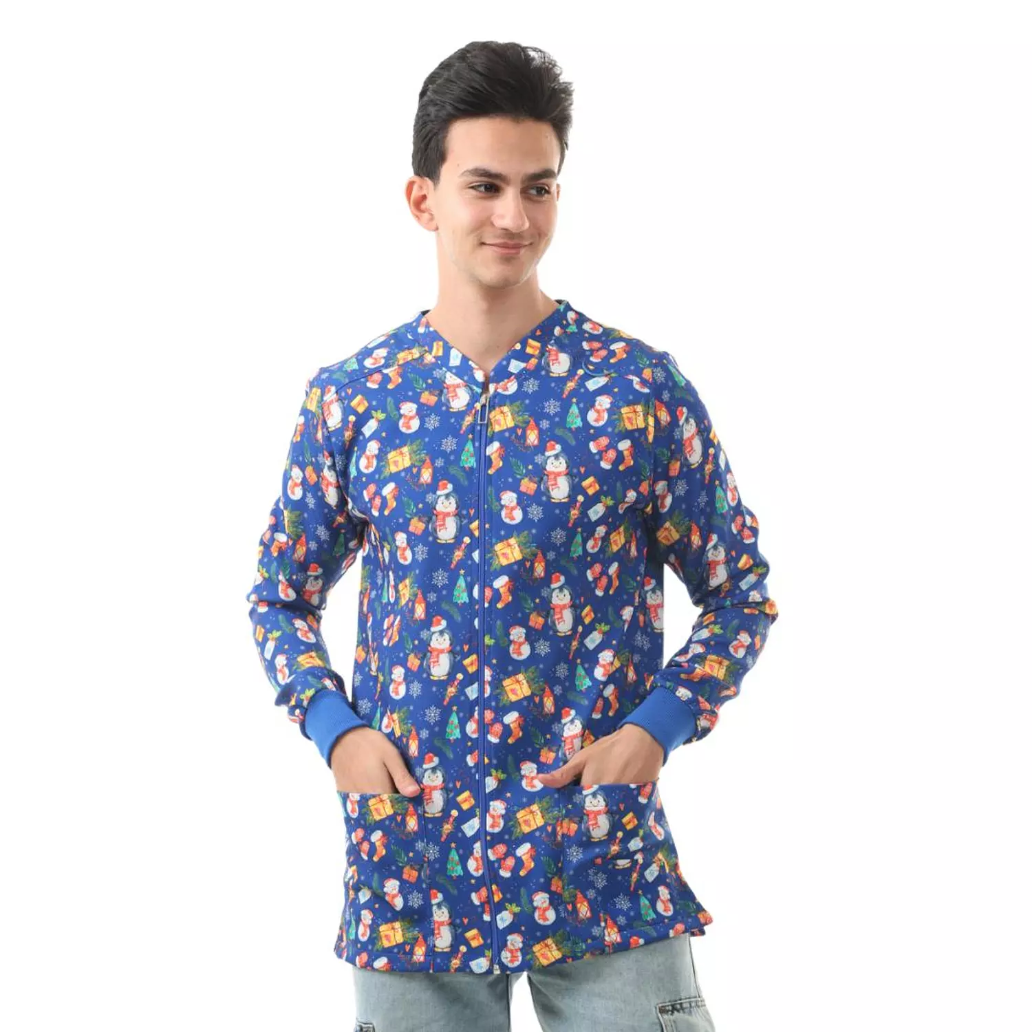 Blue Christmas Lab Coat 6