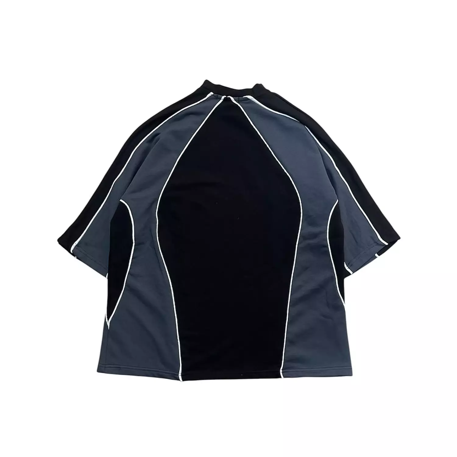  De-lys slices box fit Black & Grey with white stripe t shirt 4