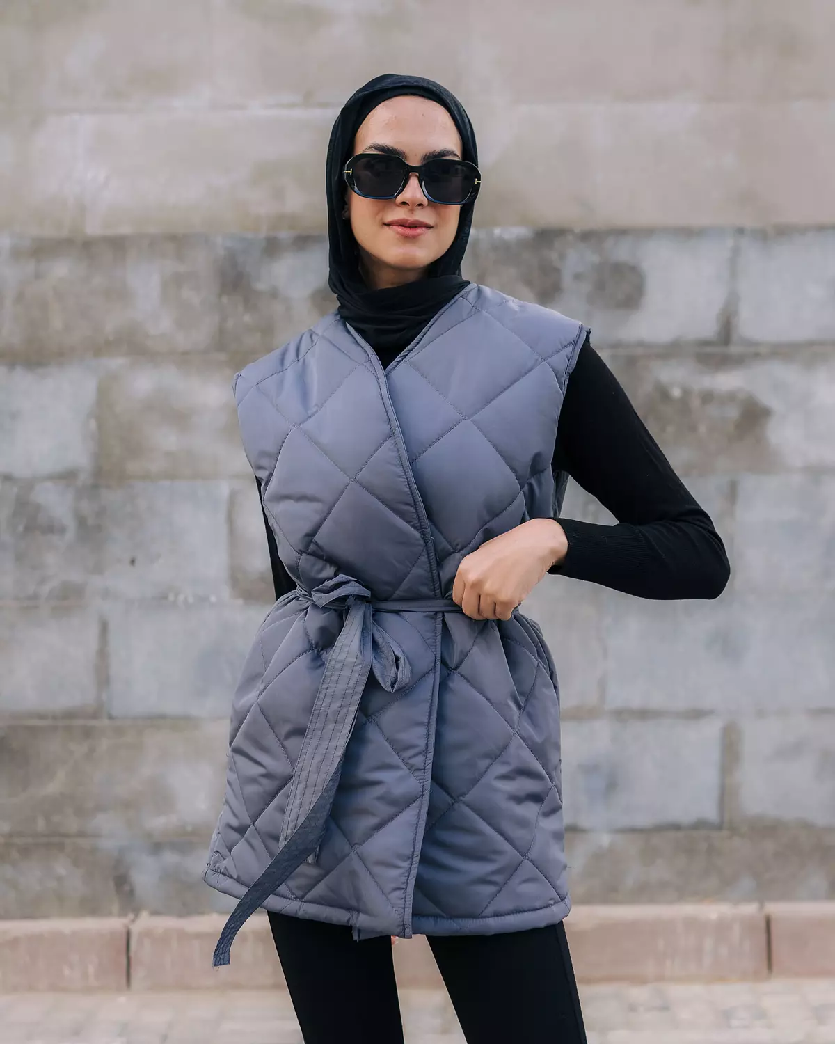 Grey Puffer vest  image