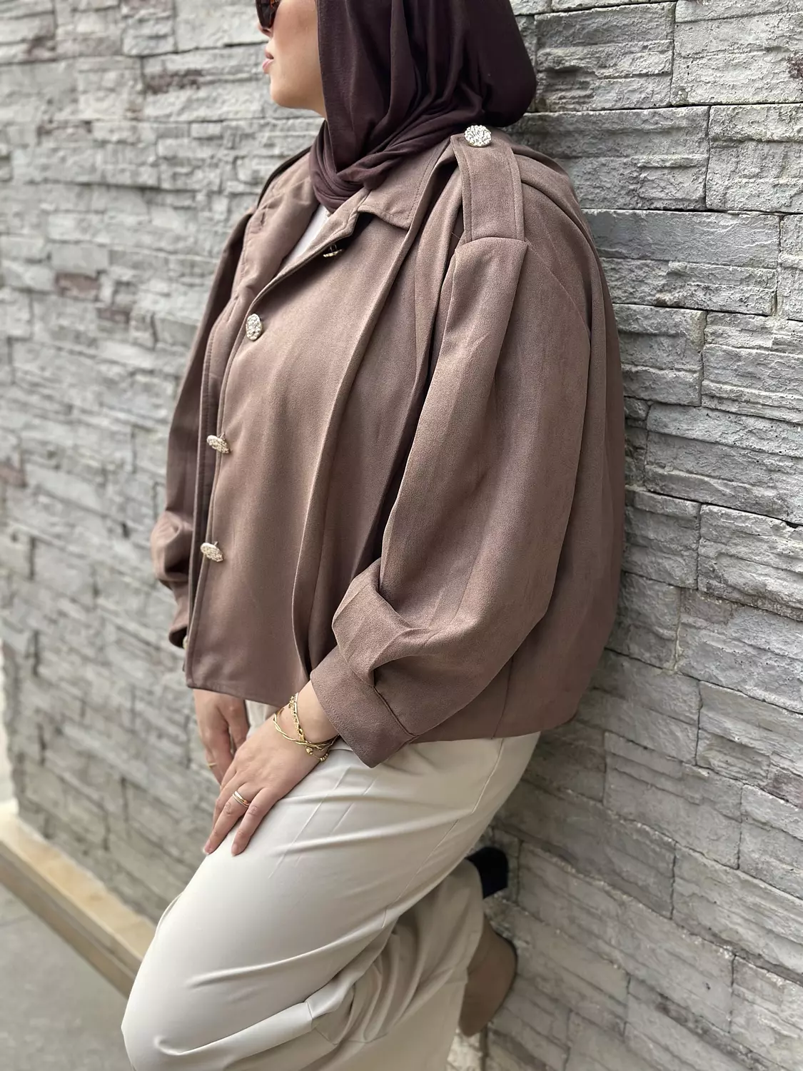 Everyday Suede Jacket - Brown  4