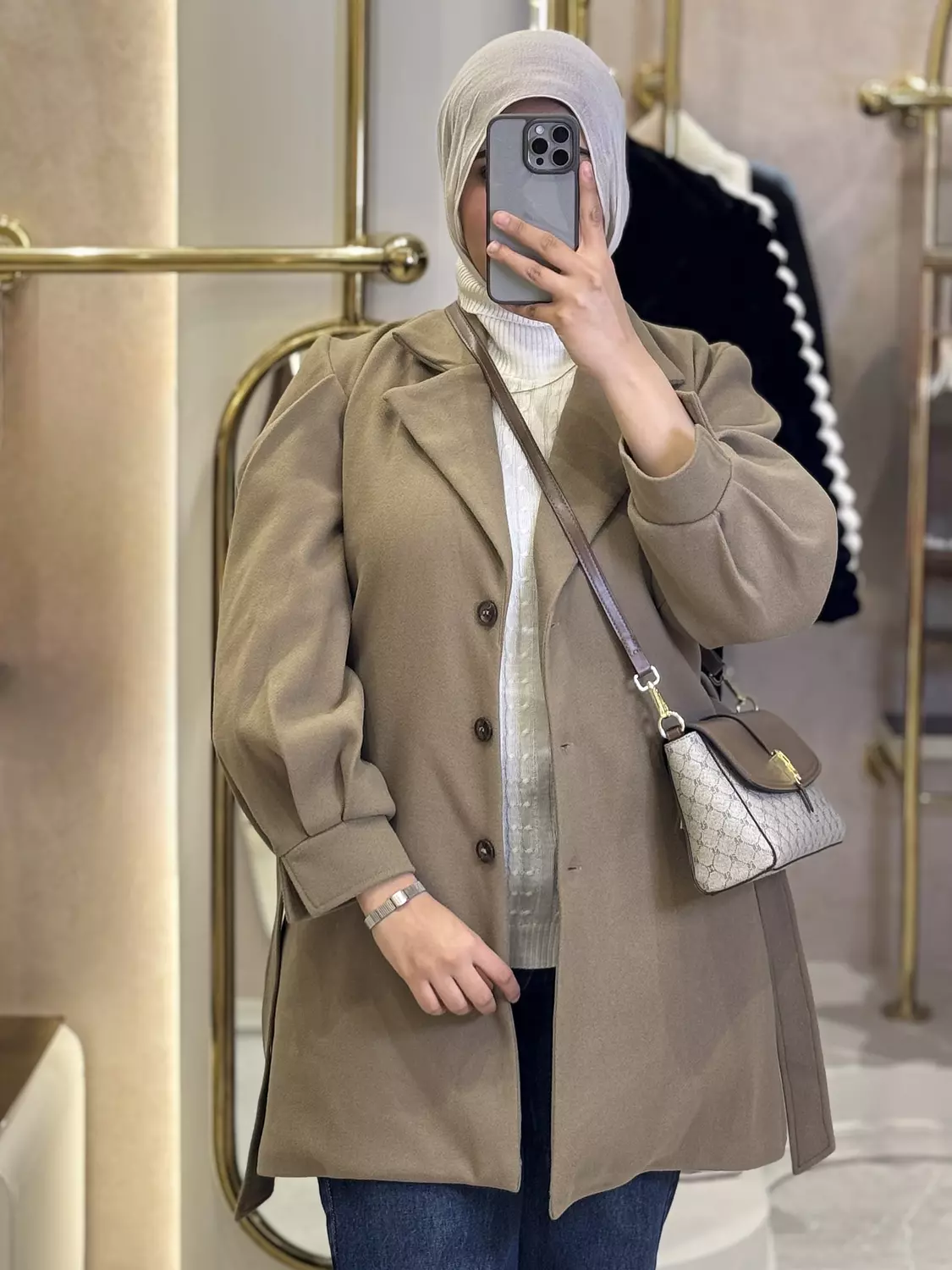   Mocha Bliss Trench Coat 1