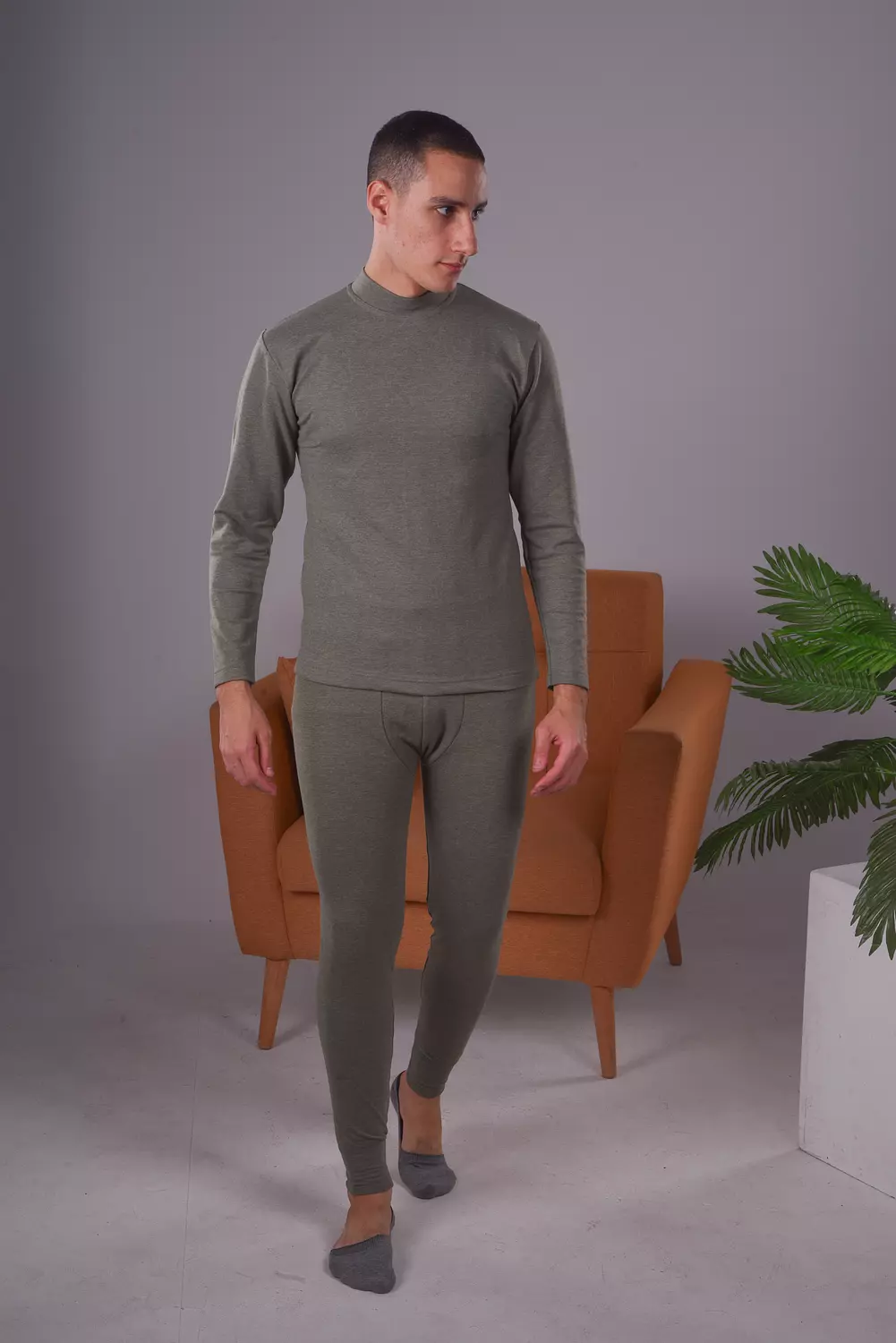 Men Half Neck Thermal Set 3