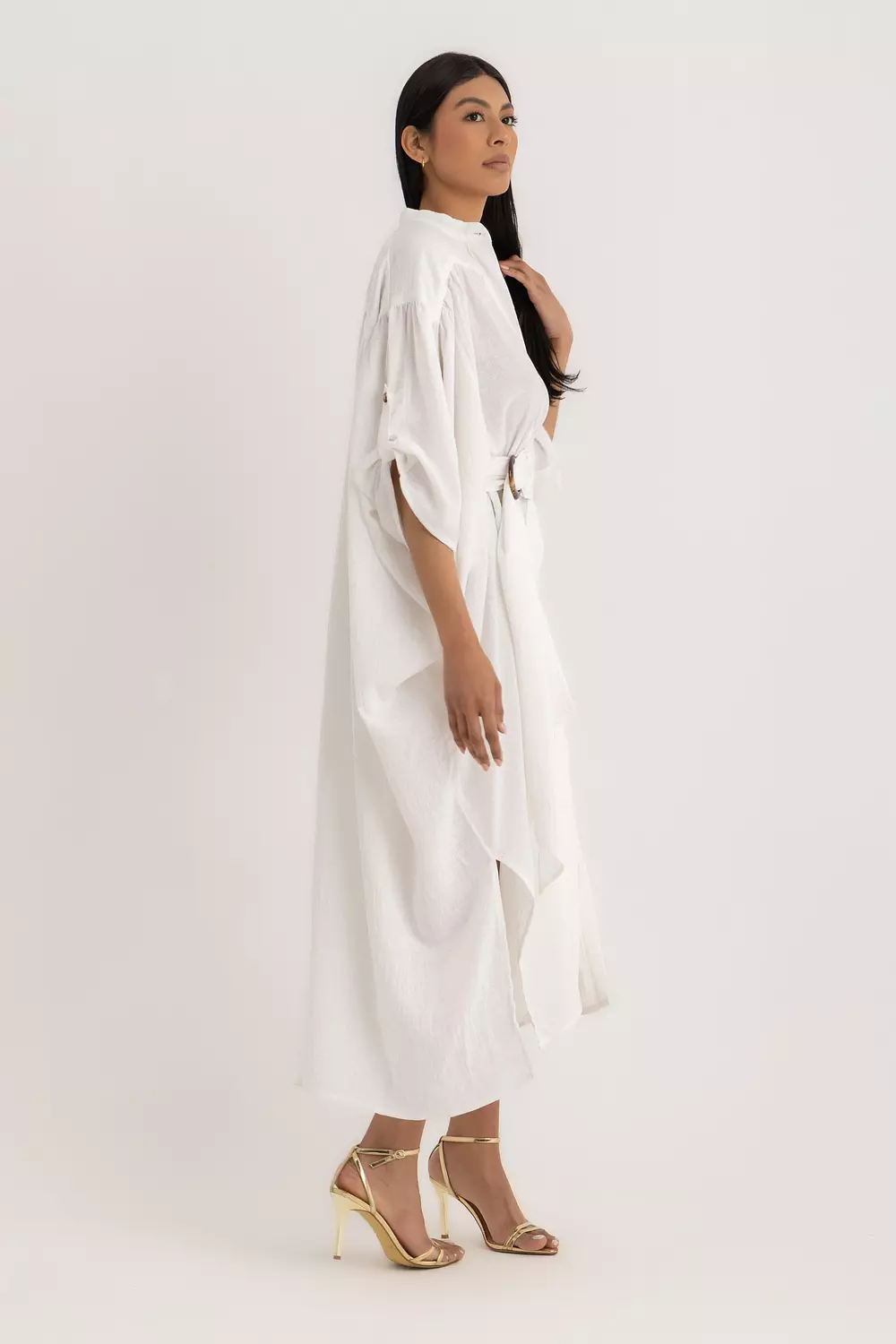 The Shahira Linen Kaftan Dress 5