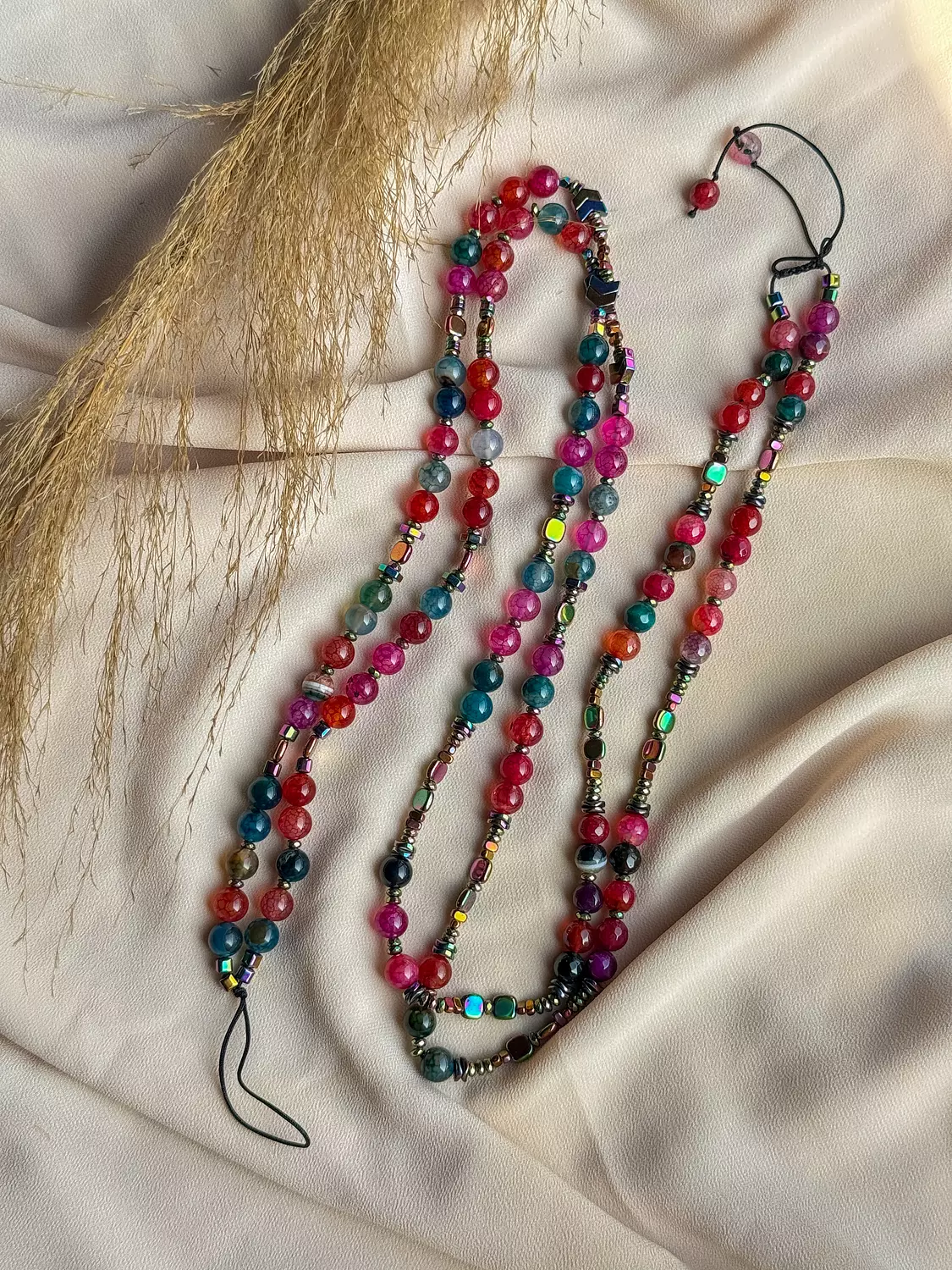 Mix Colors Hematite Long Mobile Cord ( Stock ) image