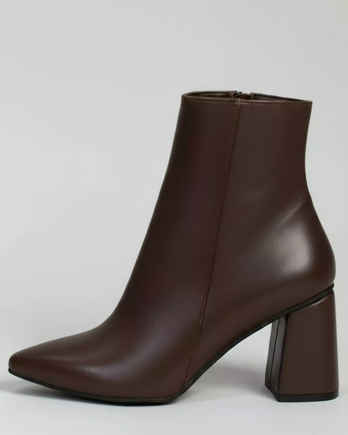 Stylish Leather Ankle Boots – Medium Heel, Side Zipper 6