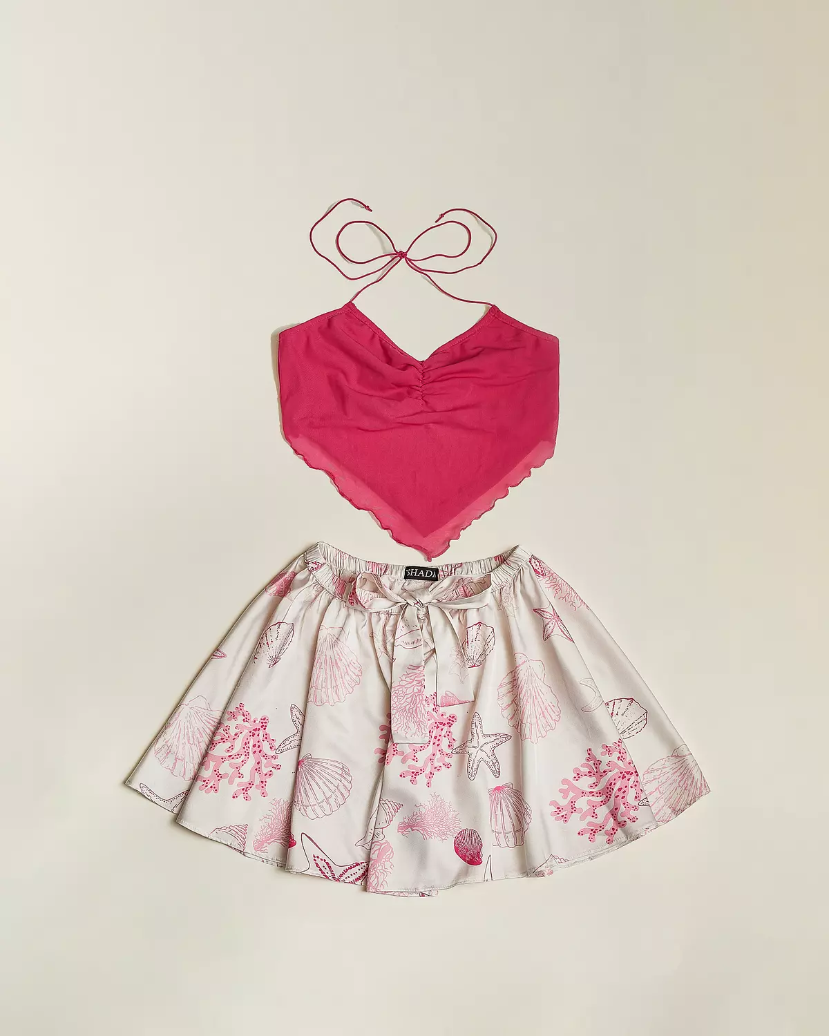 Seashell Printed Top and Shorts Set    image