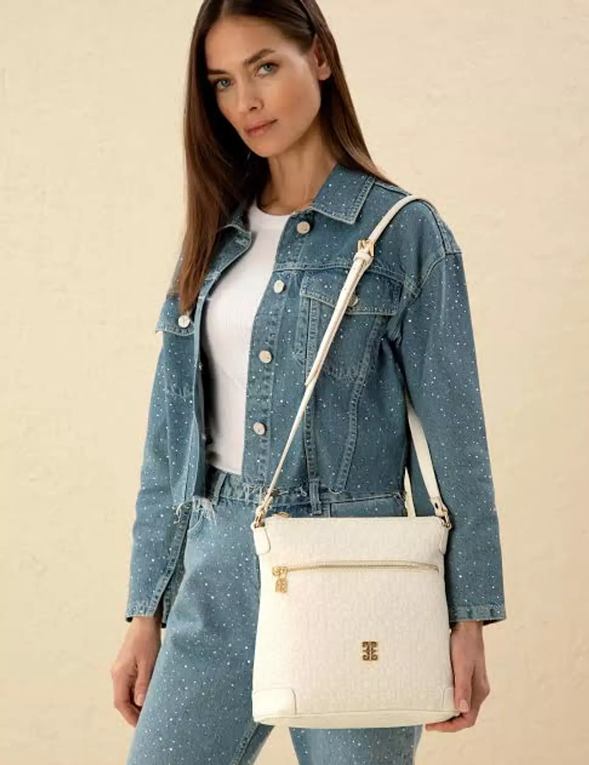 Pierre Cardin Crossbody Bag – Off-White Monogram image
