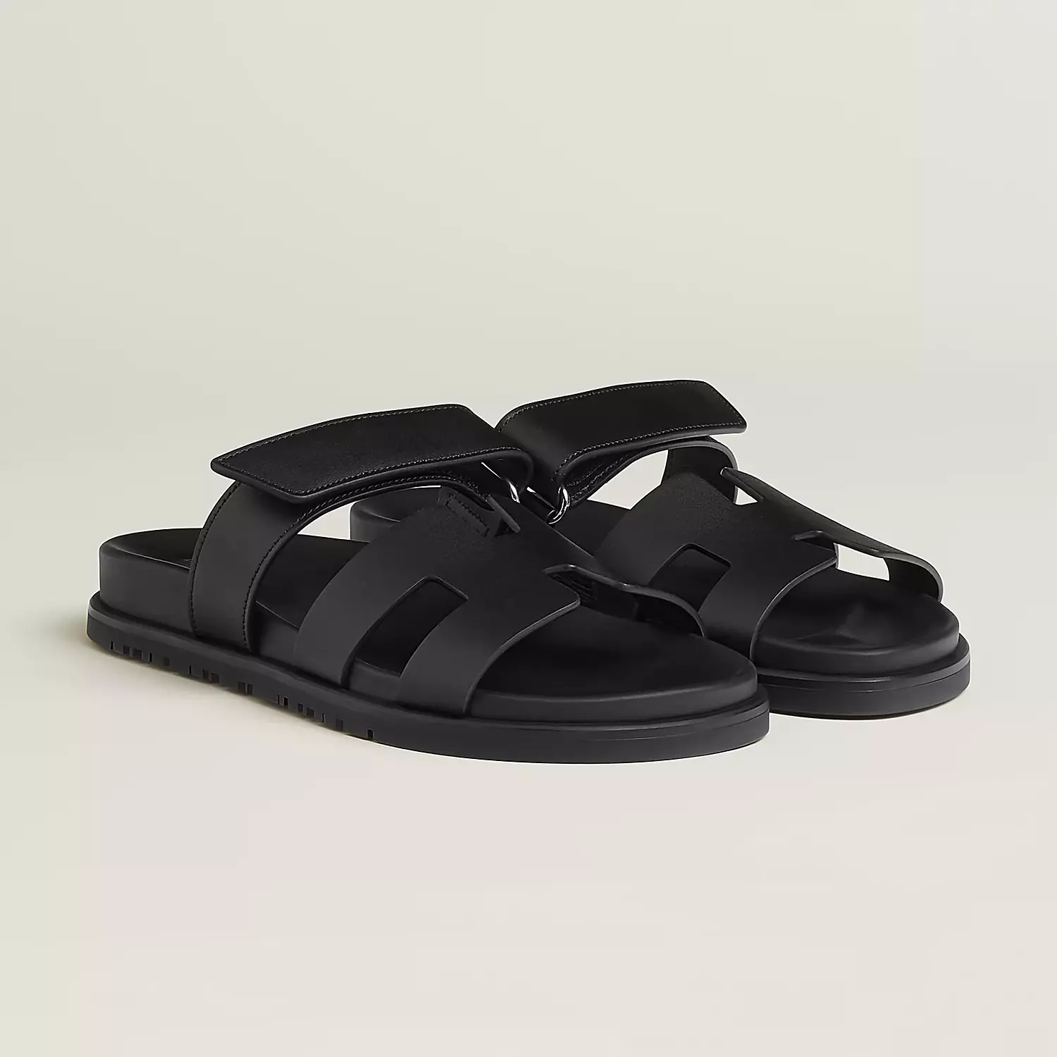  Hermes Chypre Sandal Noir Calfskin Leather  image
