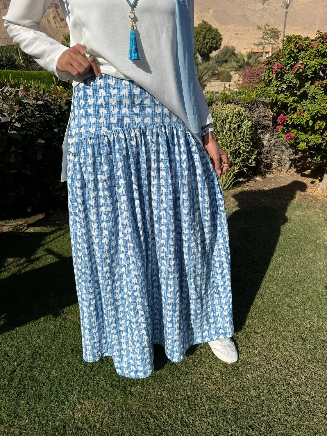 Baby blue skirt hover image