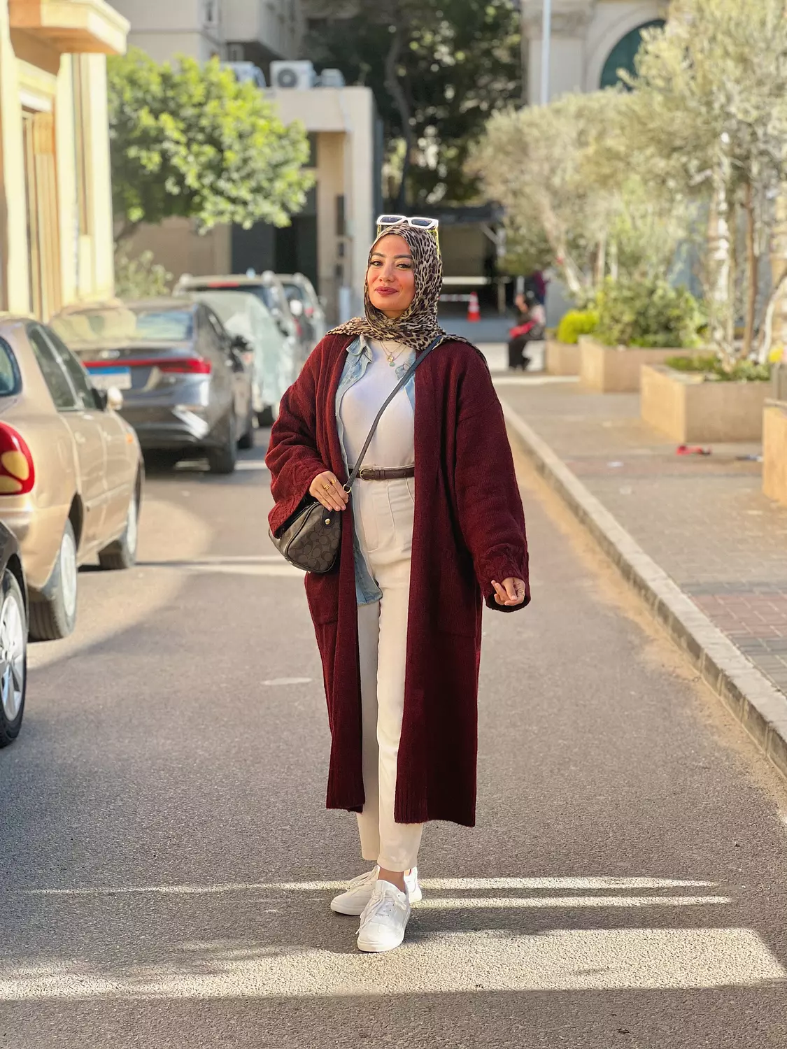 burgandy cardi hover image