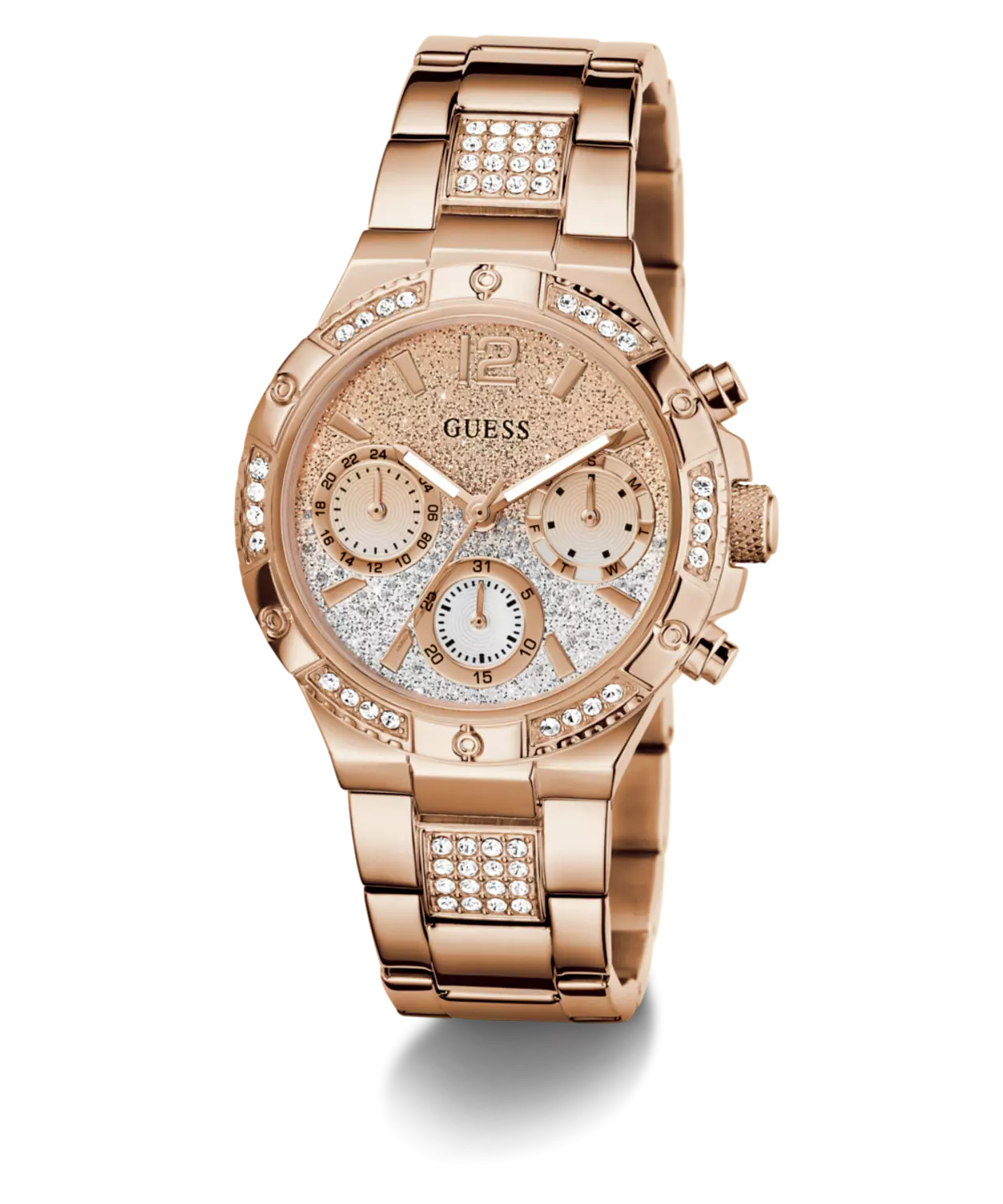 GUESS Ladies Rose Gold Tone Multi-function Watch 4
