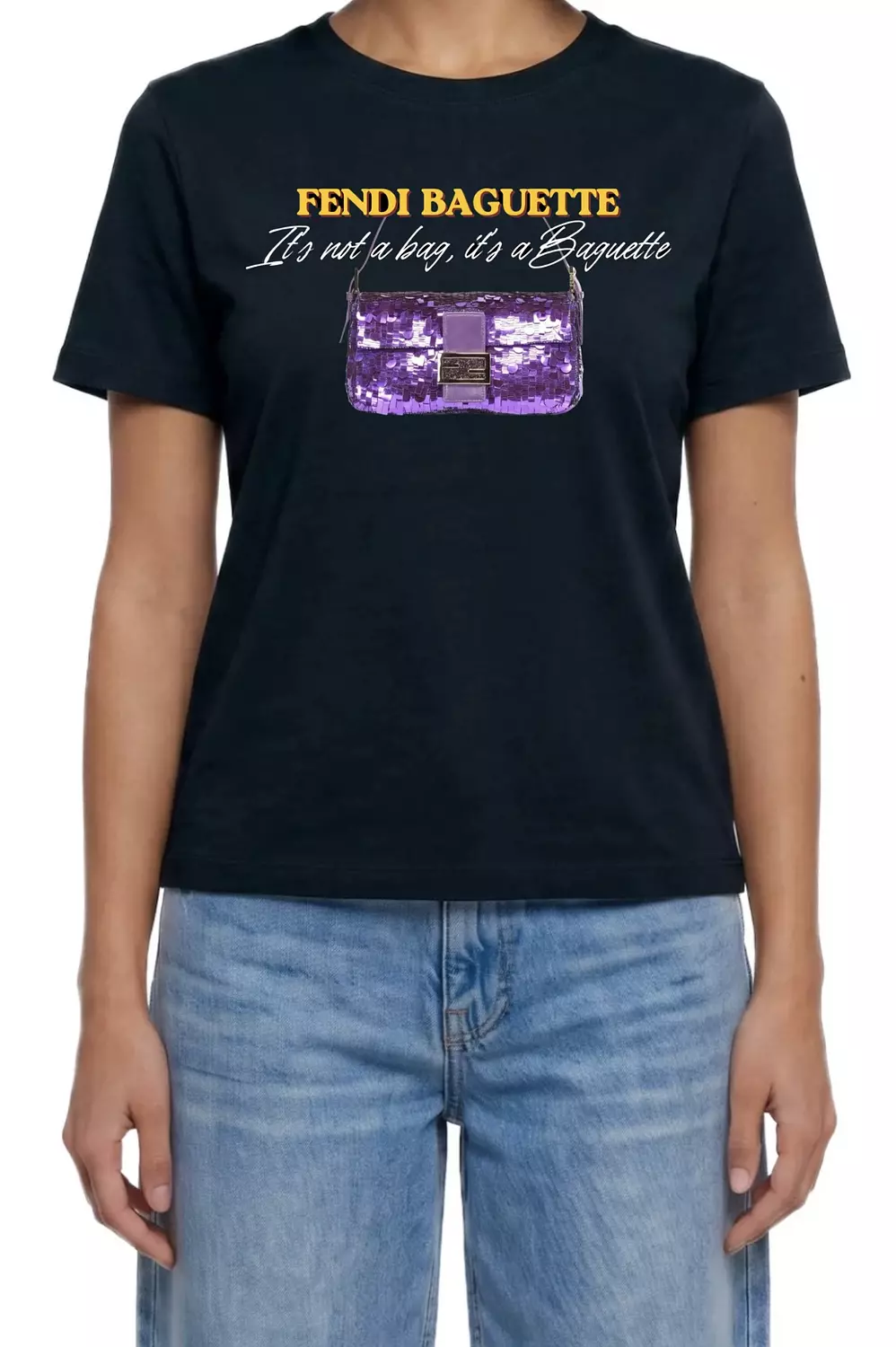 Violet Sequin Baguette Tee hover image