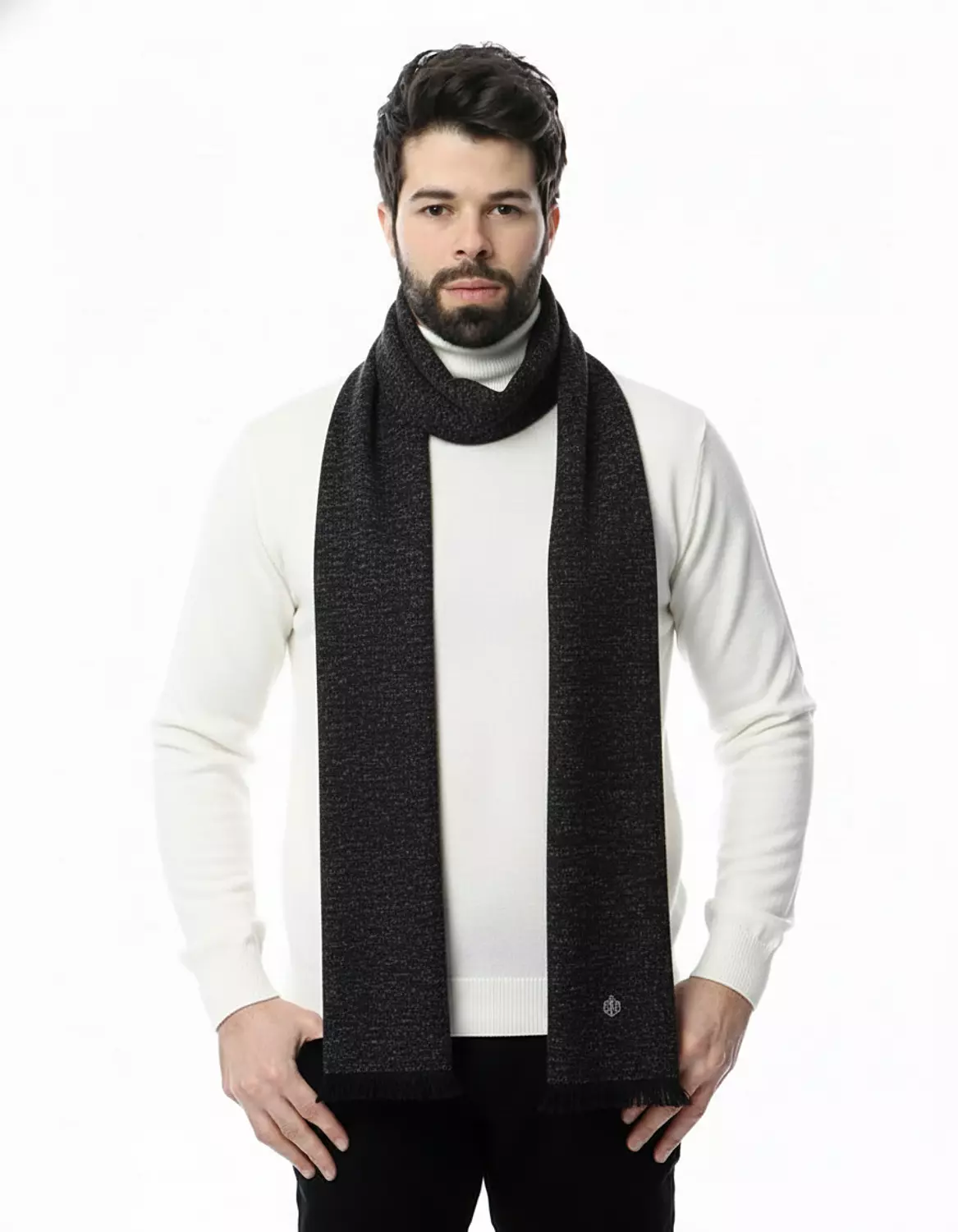 Classic Dotted Shawl - 2389 - Black*White Dots image