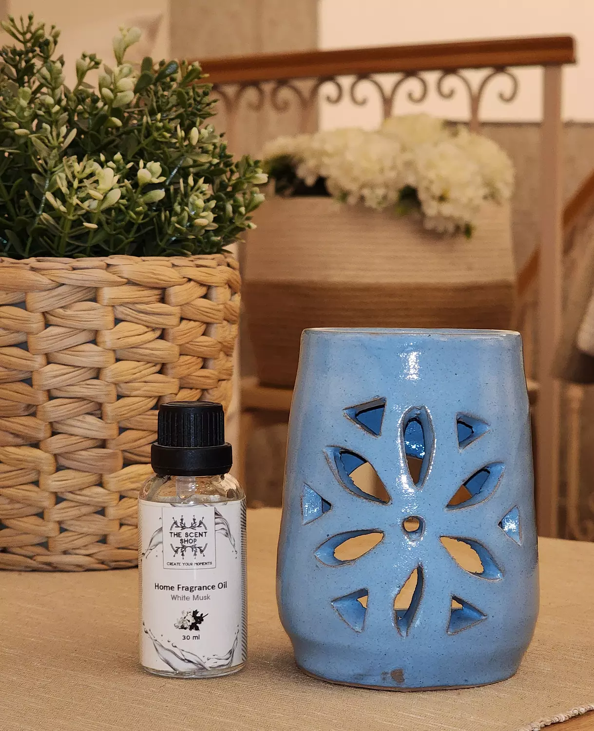 Baby blue Oil burner  1