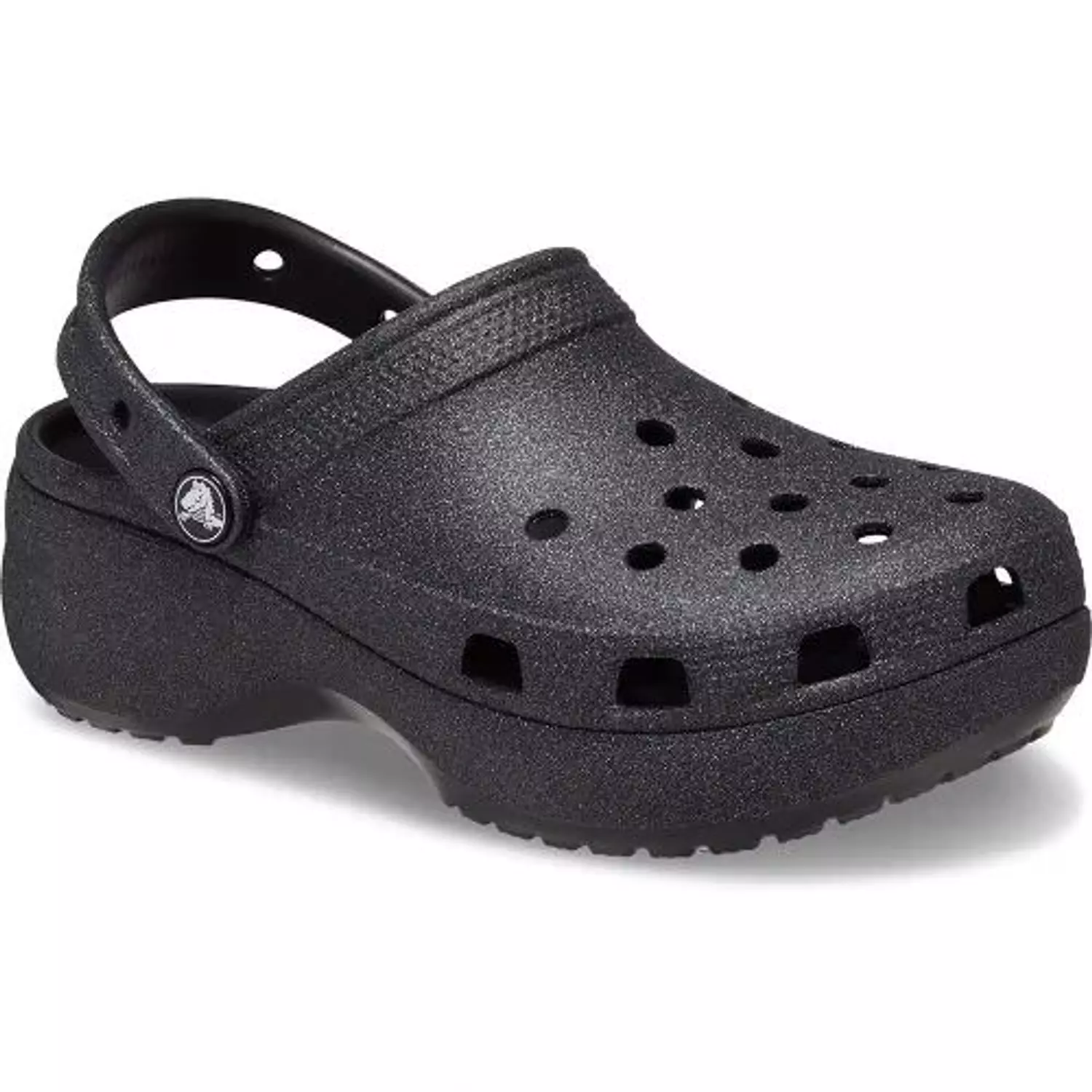 Classic Platform Glitter Clog-Black 1