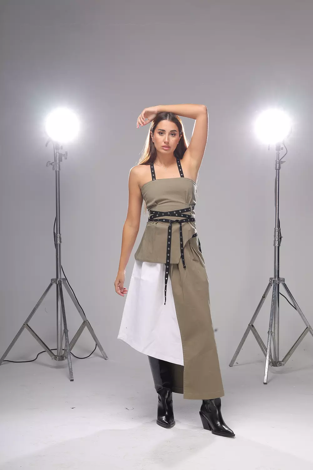 Olive Criss Cross Top image