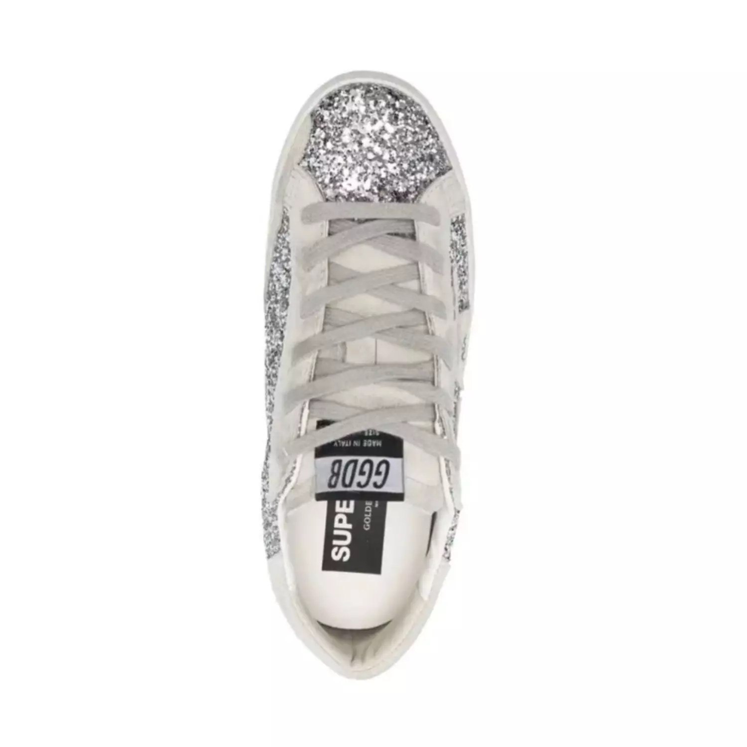 GOLDEN GOOSE Super-Star Glitter Sneakers - Silver 3