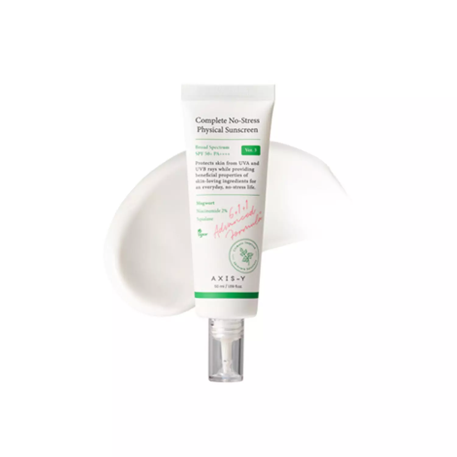 AXIS-Y Complete No Stress Physical Sunscreen SPF50+ PA++++ - 50ml image