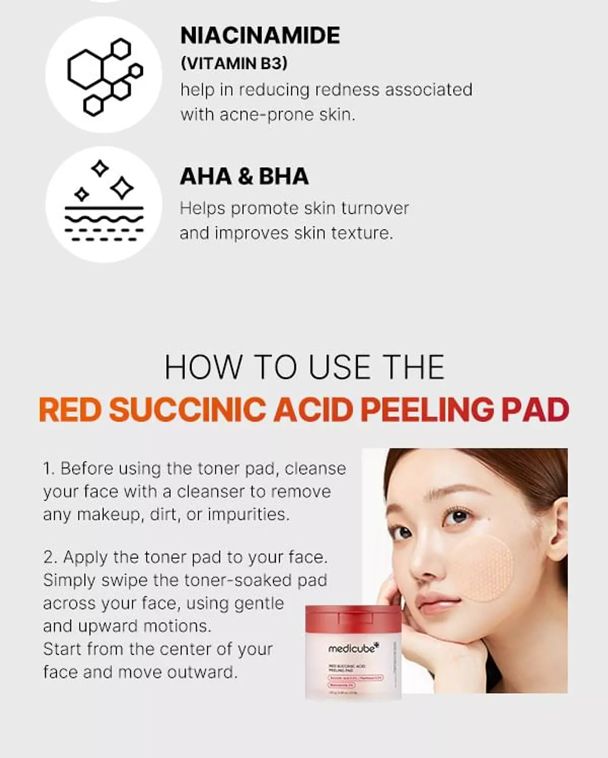 Medicube - Red Succinic Acid Peeling Pad 1