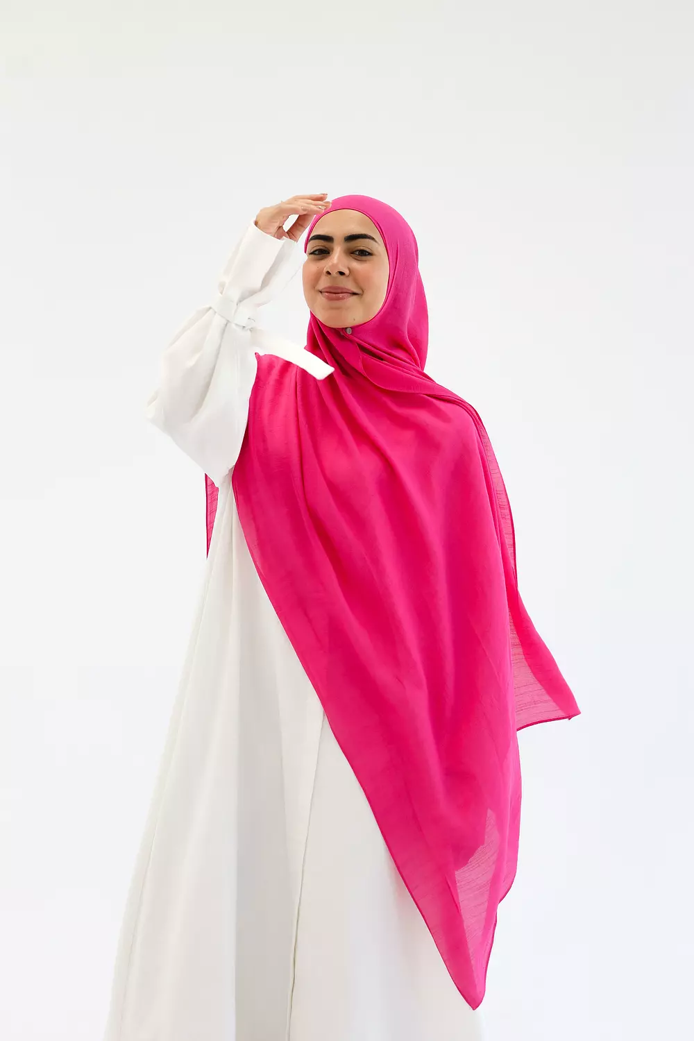 Fuchsia Linen scarf  image