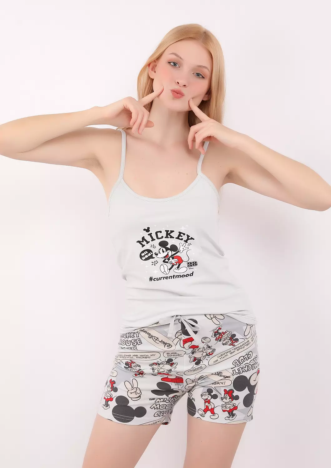 S228 Mickey Comic Short Pajama Set 7