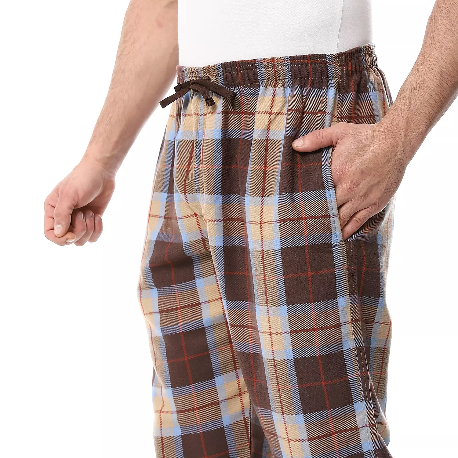 Shorto Winter Check Pants - Brown * Beige - 4045 - 4 2