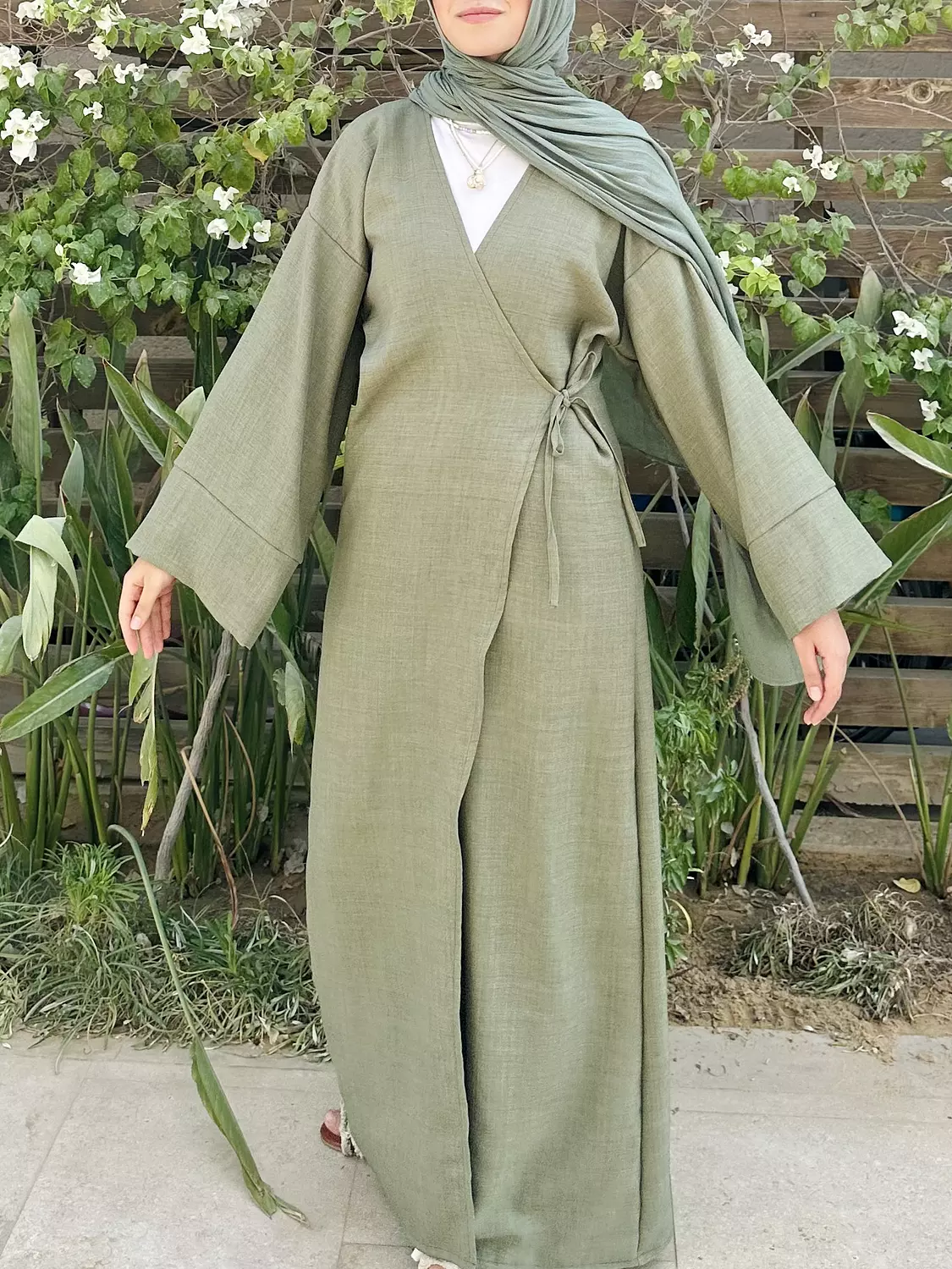 Nature Wrapped Dress - Light Green 2