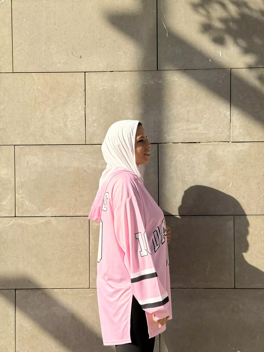 Jersey long-sleeves sports shirts in pink 1