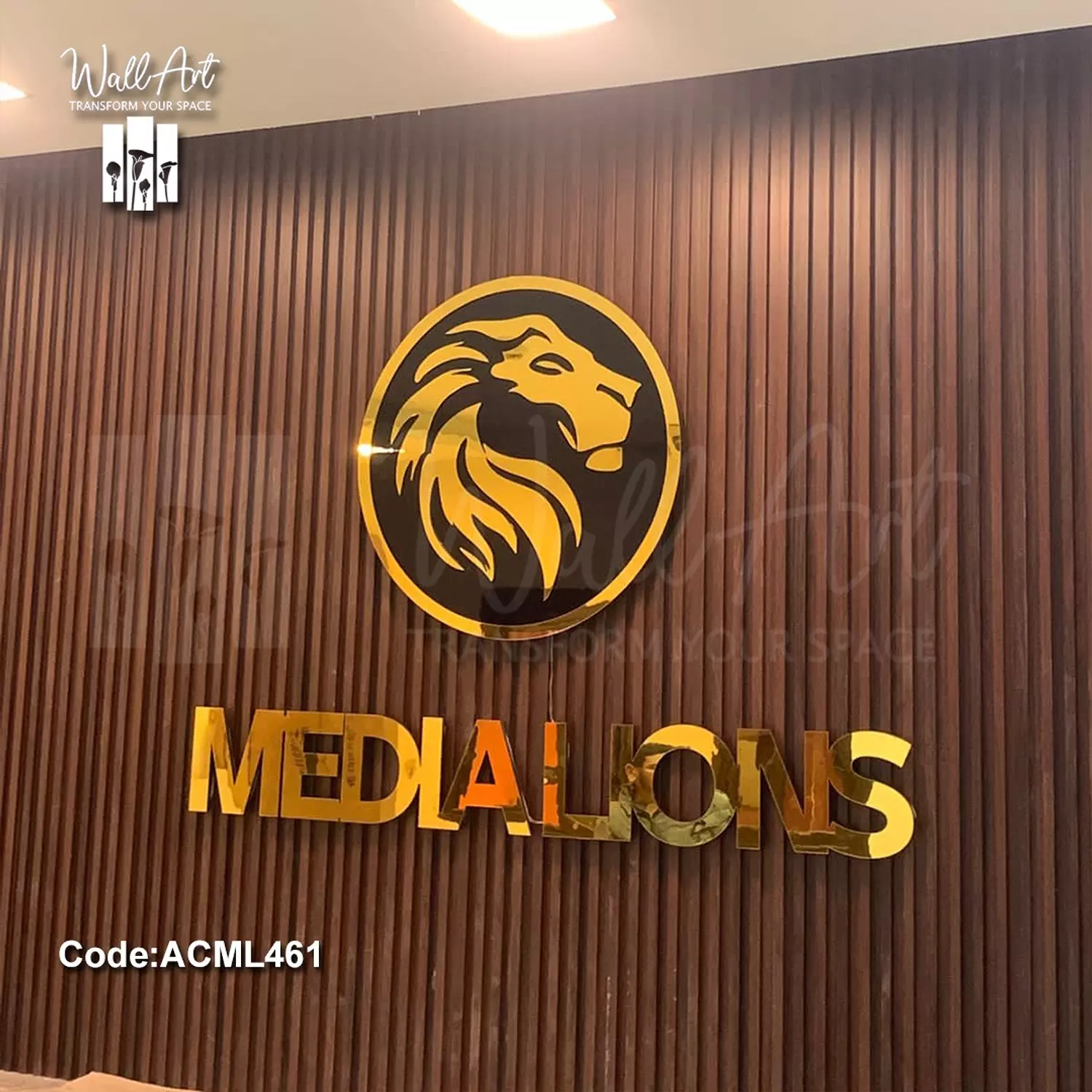 ACML461-Lighted Golden Acrylic Logo   3