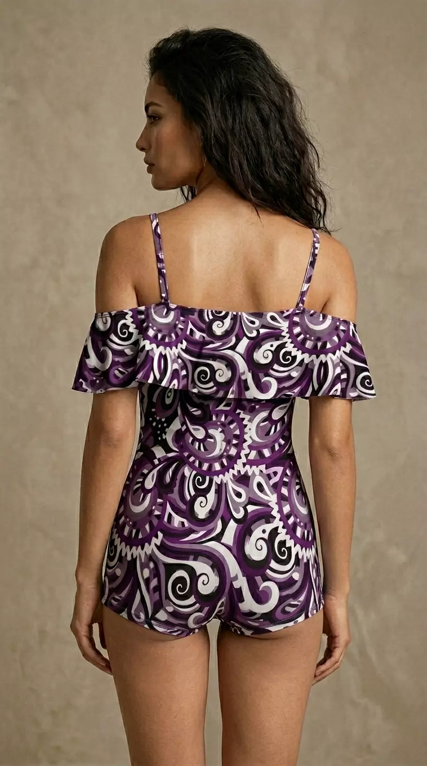 Off shoulder swimsuit  hover image