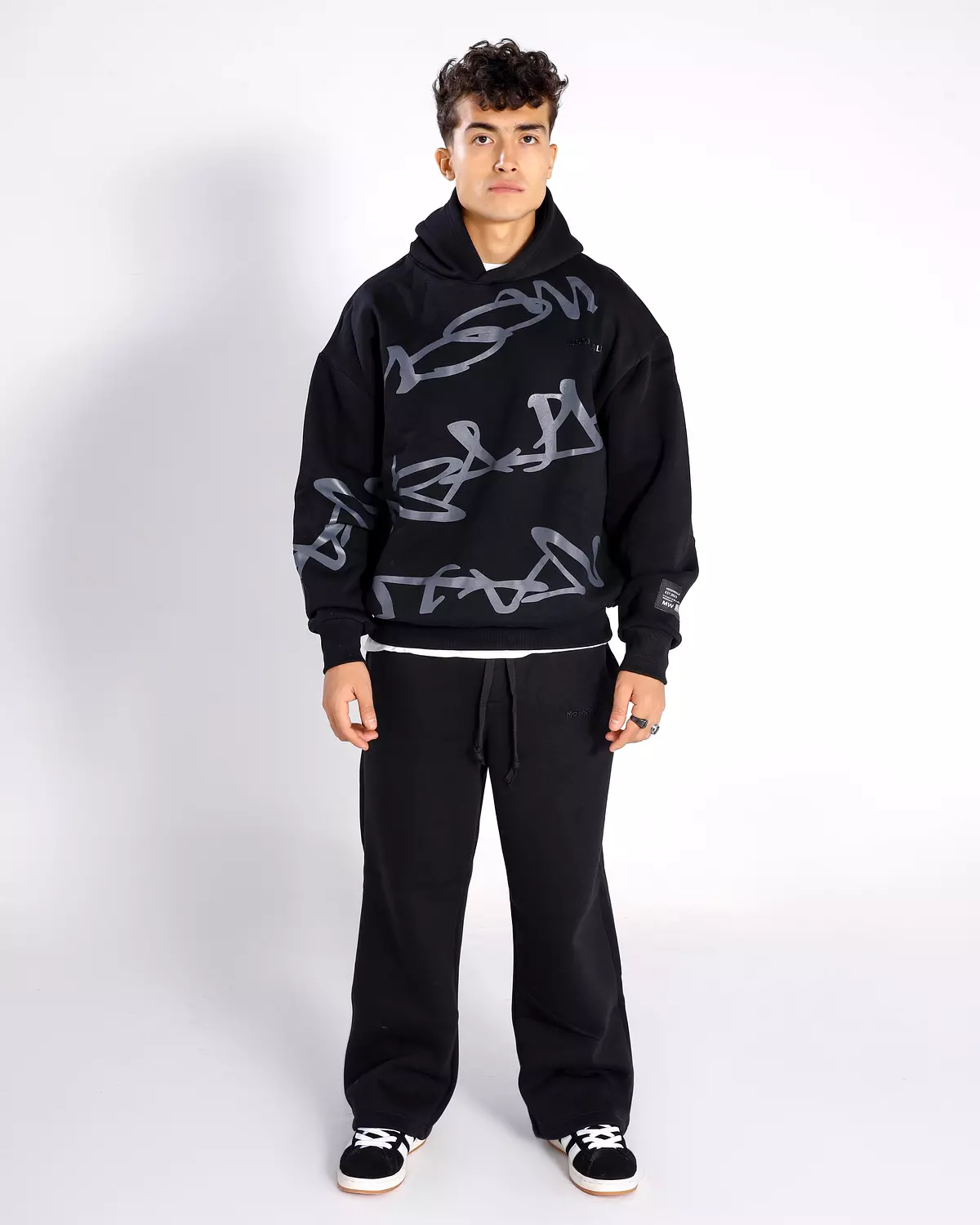 Midnight Drift Black Hoodie image