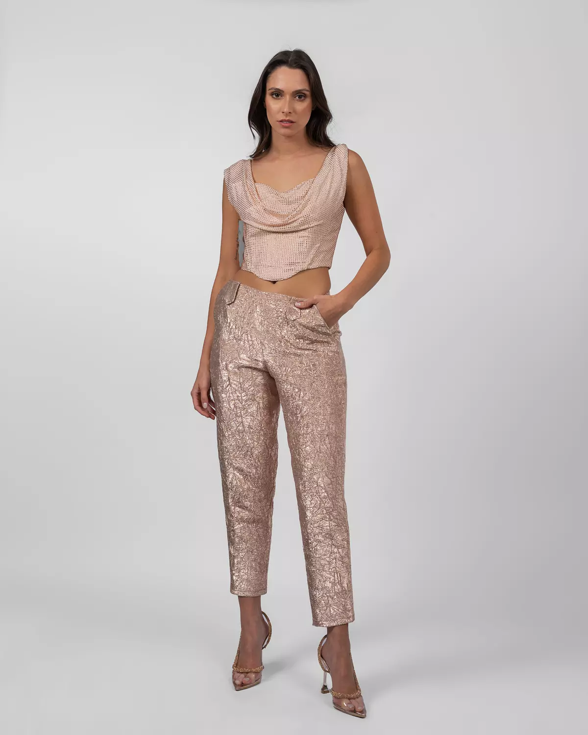 Powder Pink Strass Corset  hover image