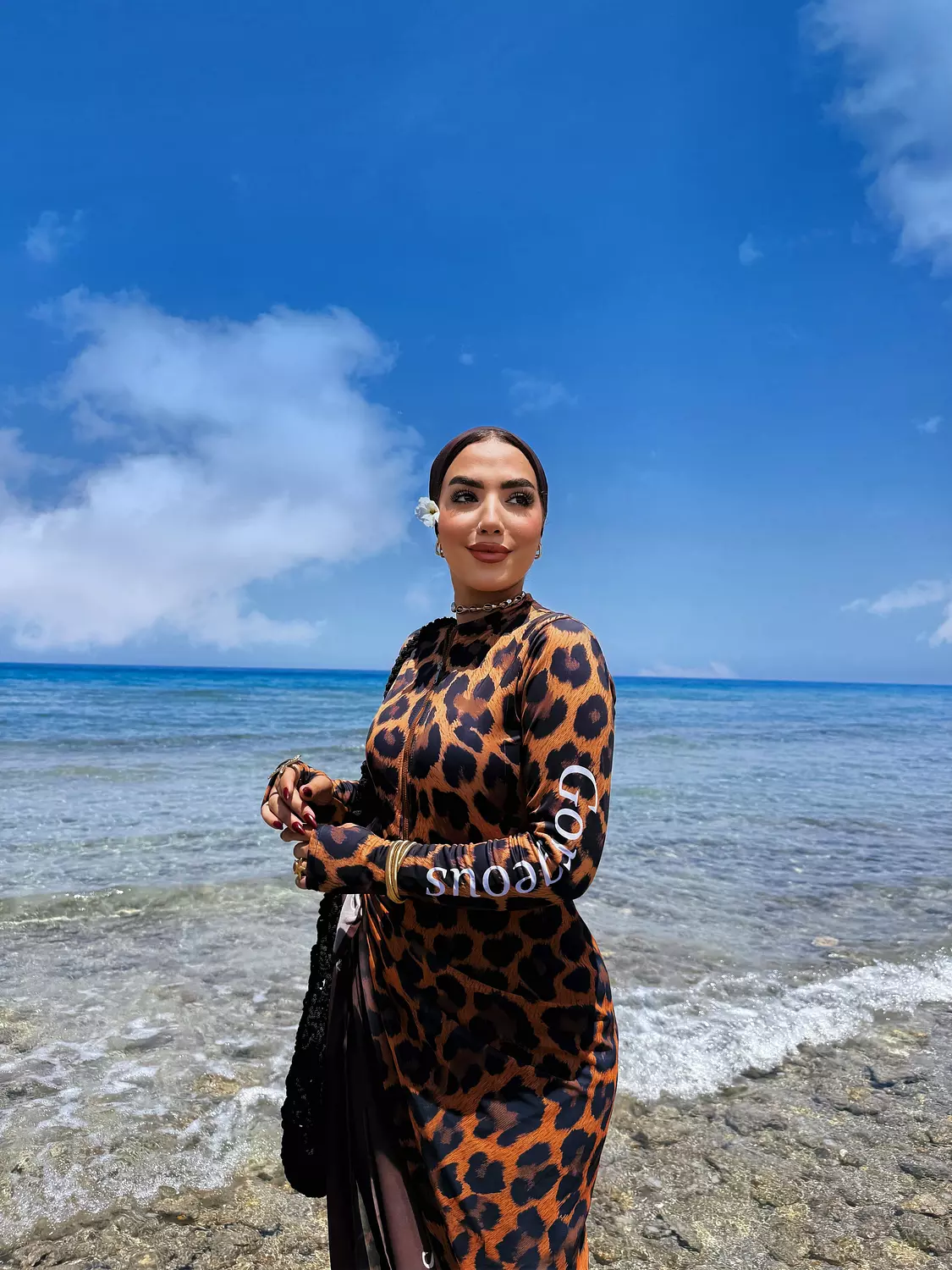 Leopard Lagoon swim top image