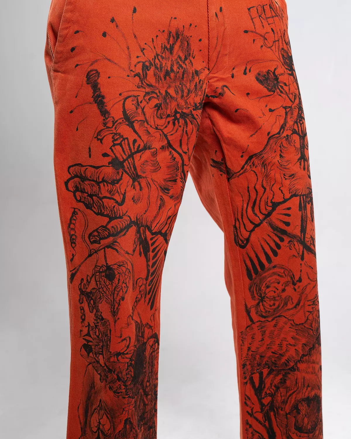 "Land of beauty &mold" hand-painted pants 3