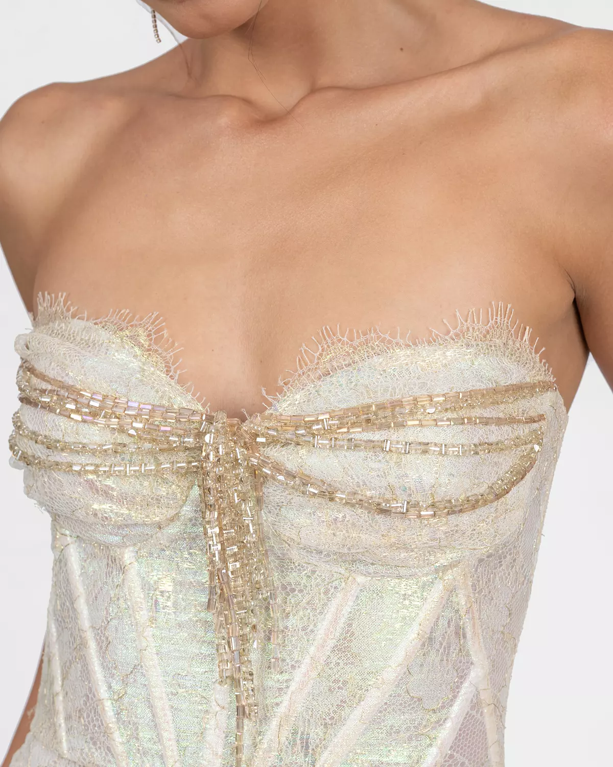 Shimmery French Lace Statement 5