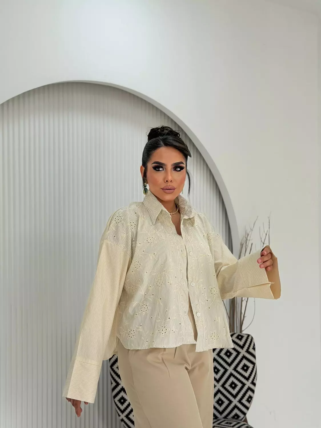 Floral Embroidered Shirt 9