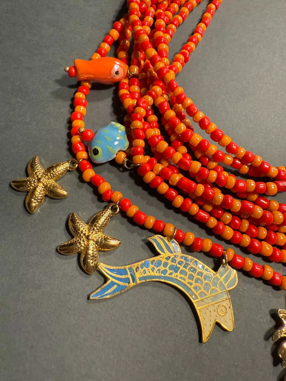 Multi rows spring Necklace 2