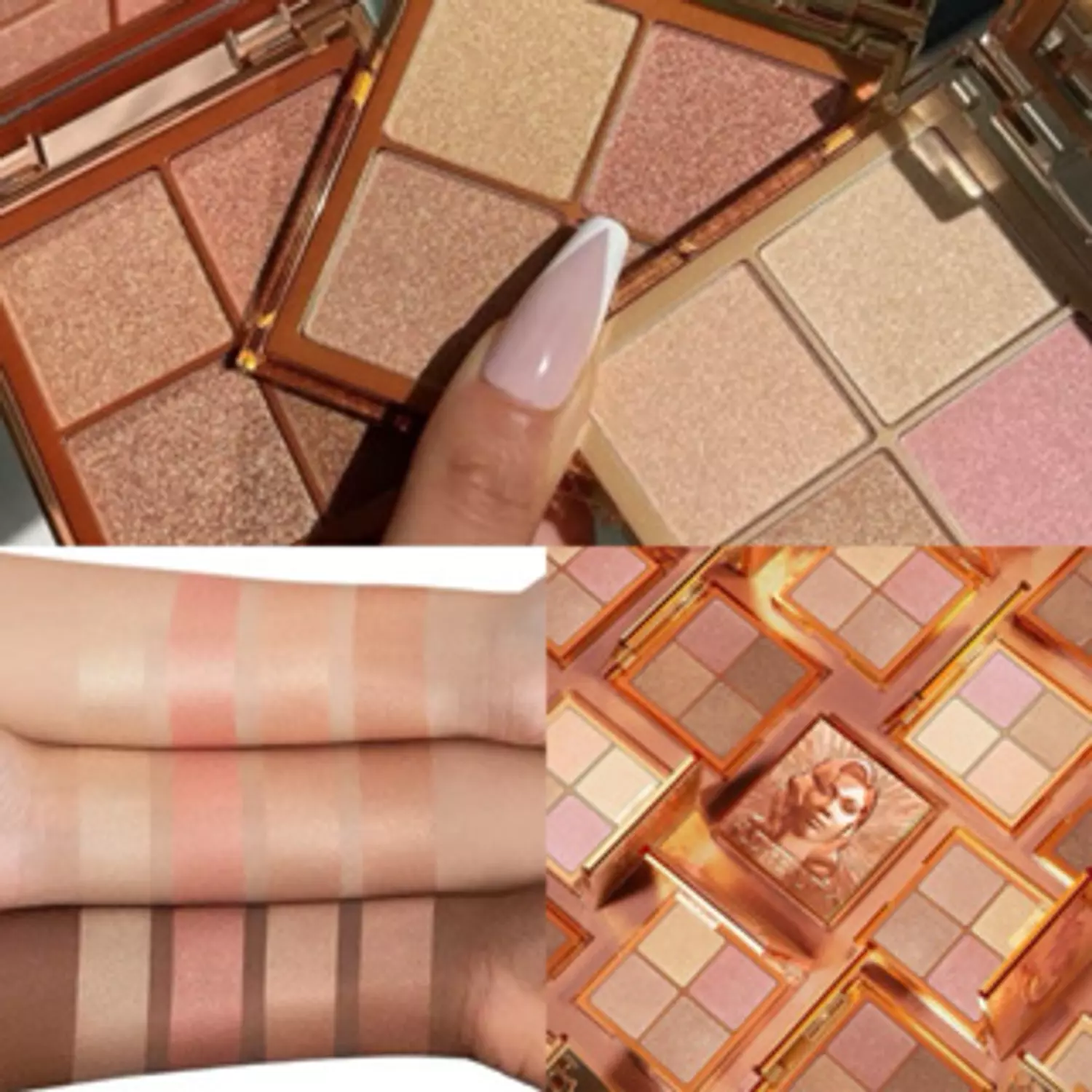 huda beauty Mini Glow Obsessions Highlighter Face Palette medium 1