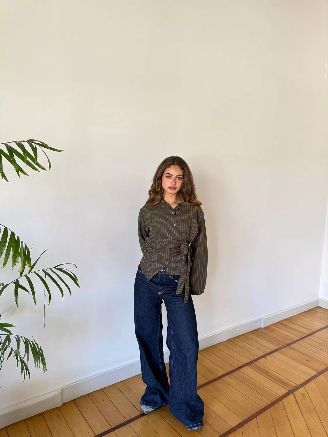 Pinstripe Wrapped Shirt 13