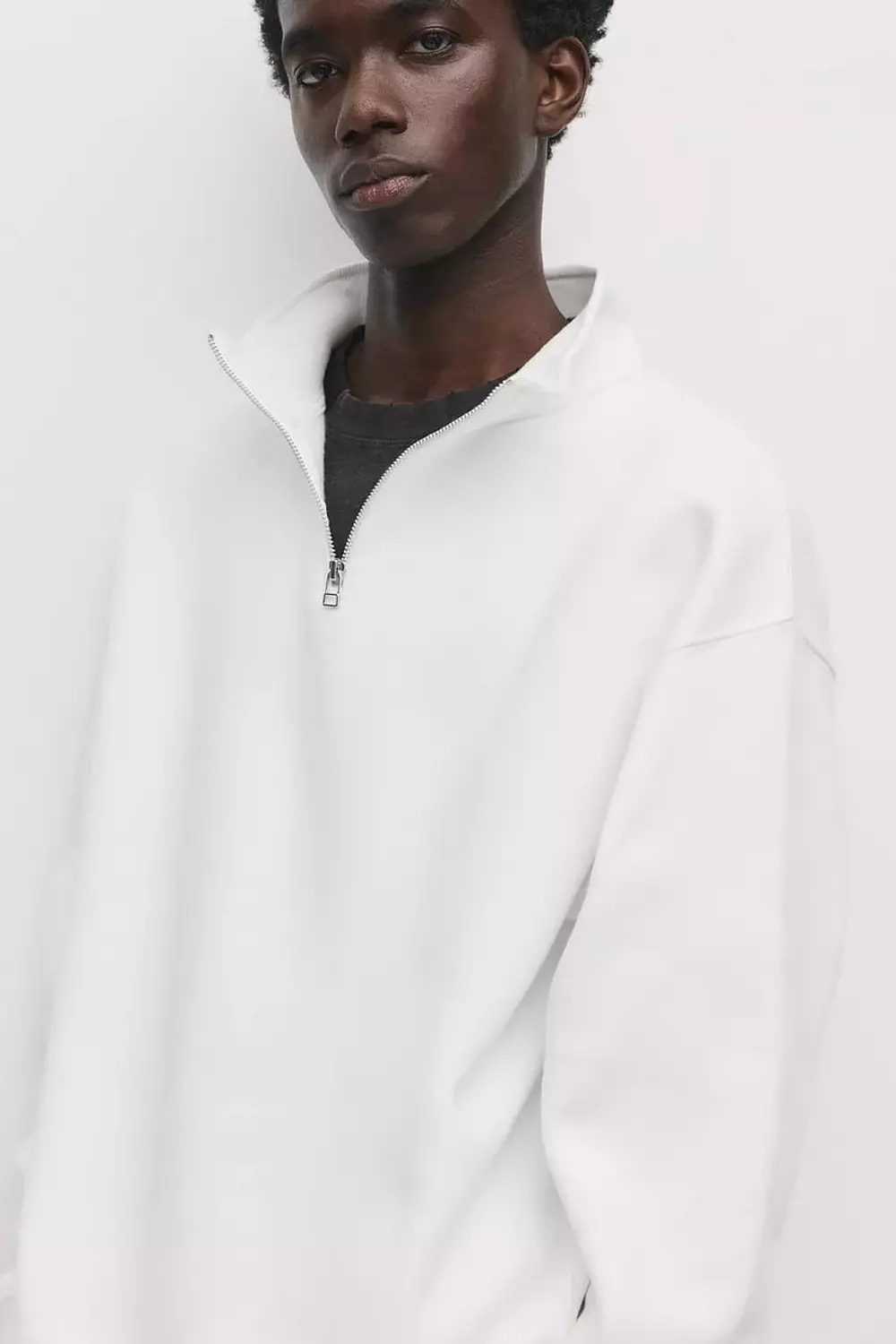 Pull&bear Basic Quarter Zip Sweatshirt  16
