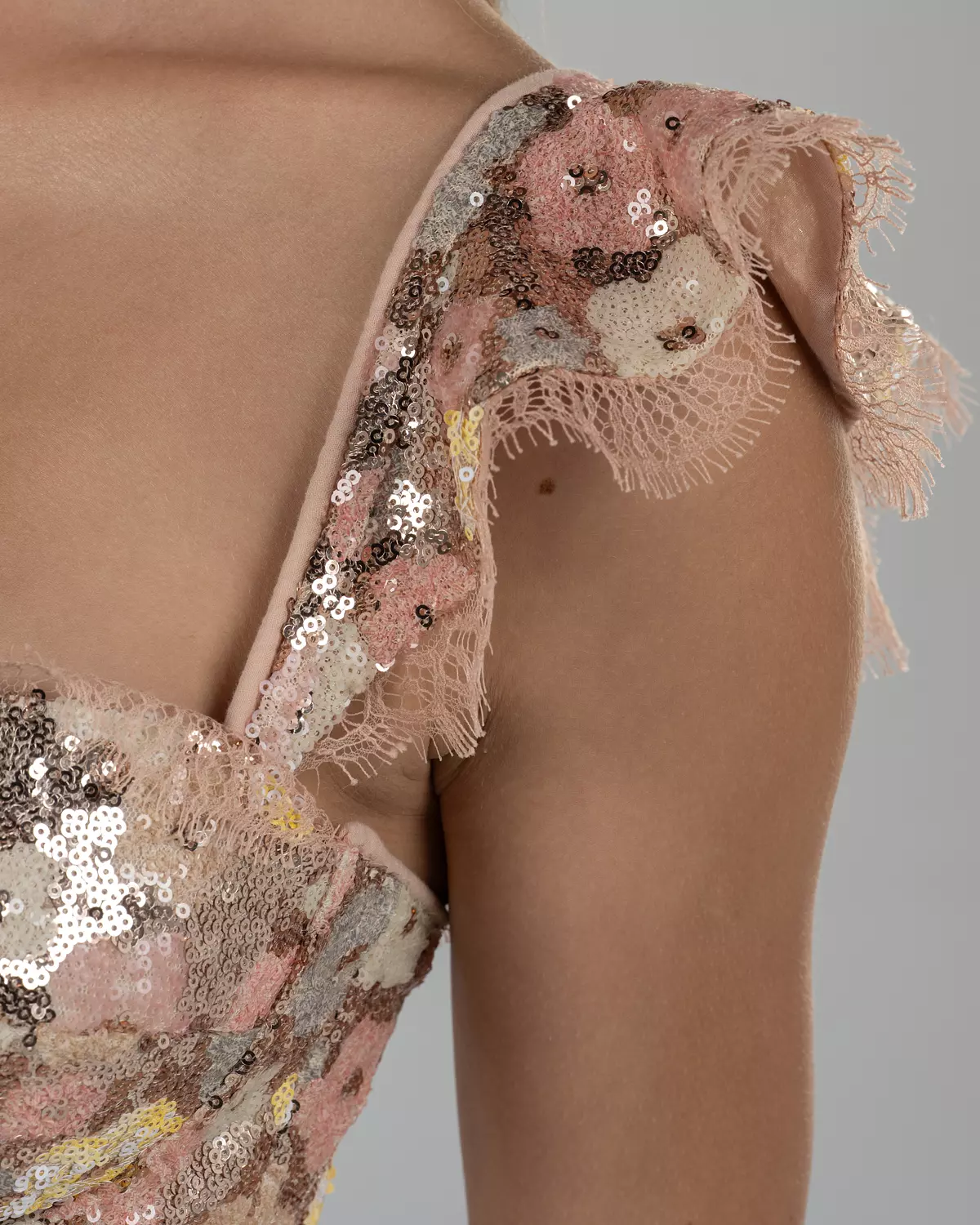 Playful Floral Sequin Bustier Top 9