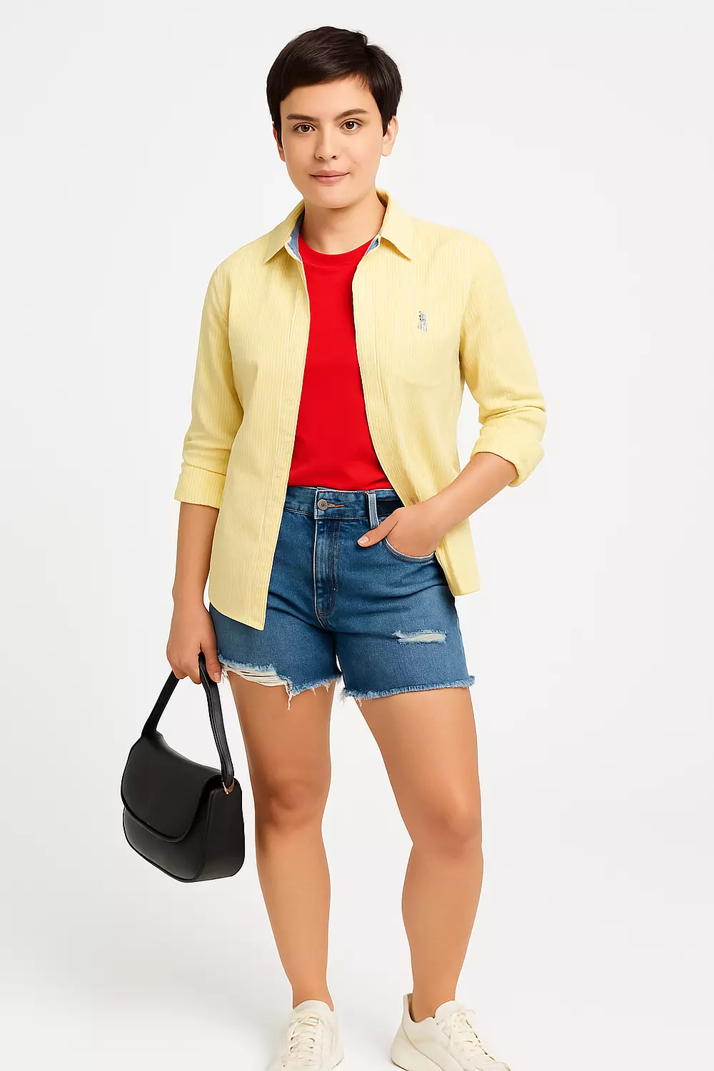 U.S. Polo Assn. Women’s Long Sleeve Shirt – Yellow 2