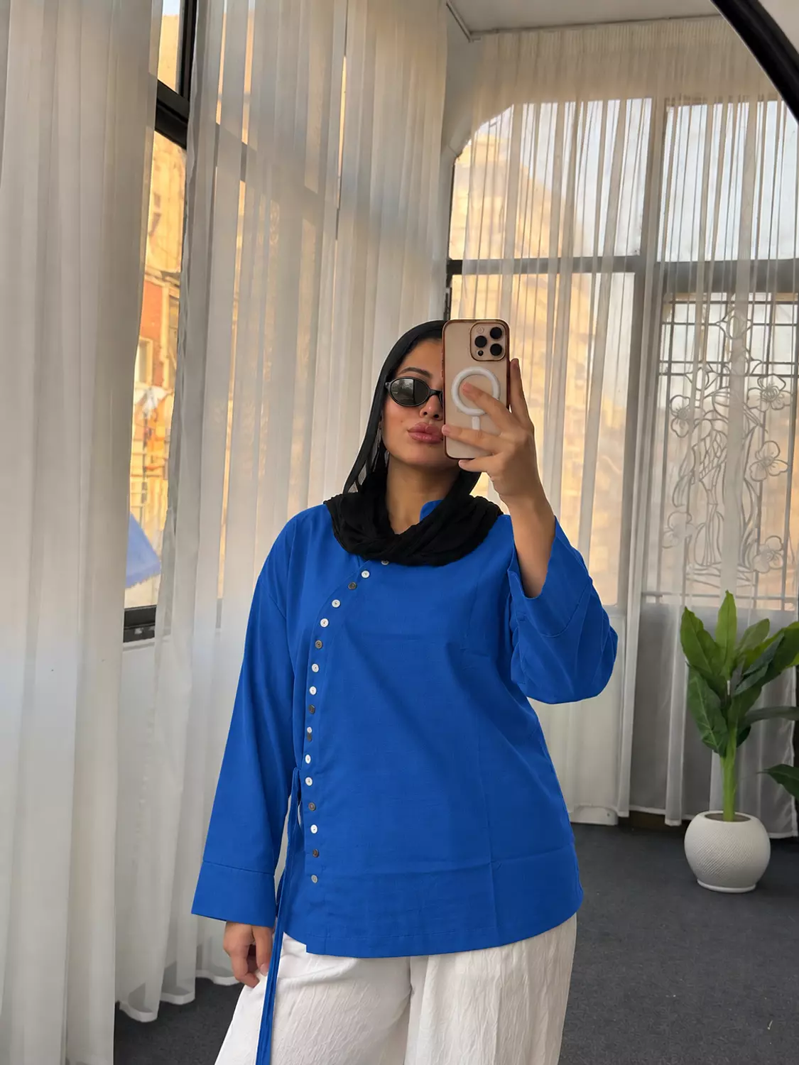 button side blouse 2